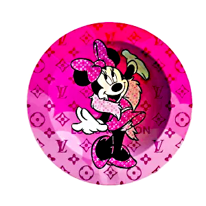ASH078 Tin Ashtray 5.5″x5.5″ Minnie Mouse