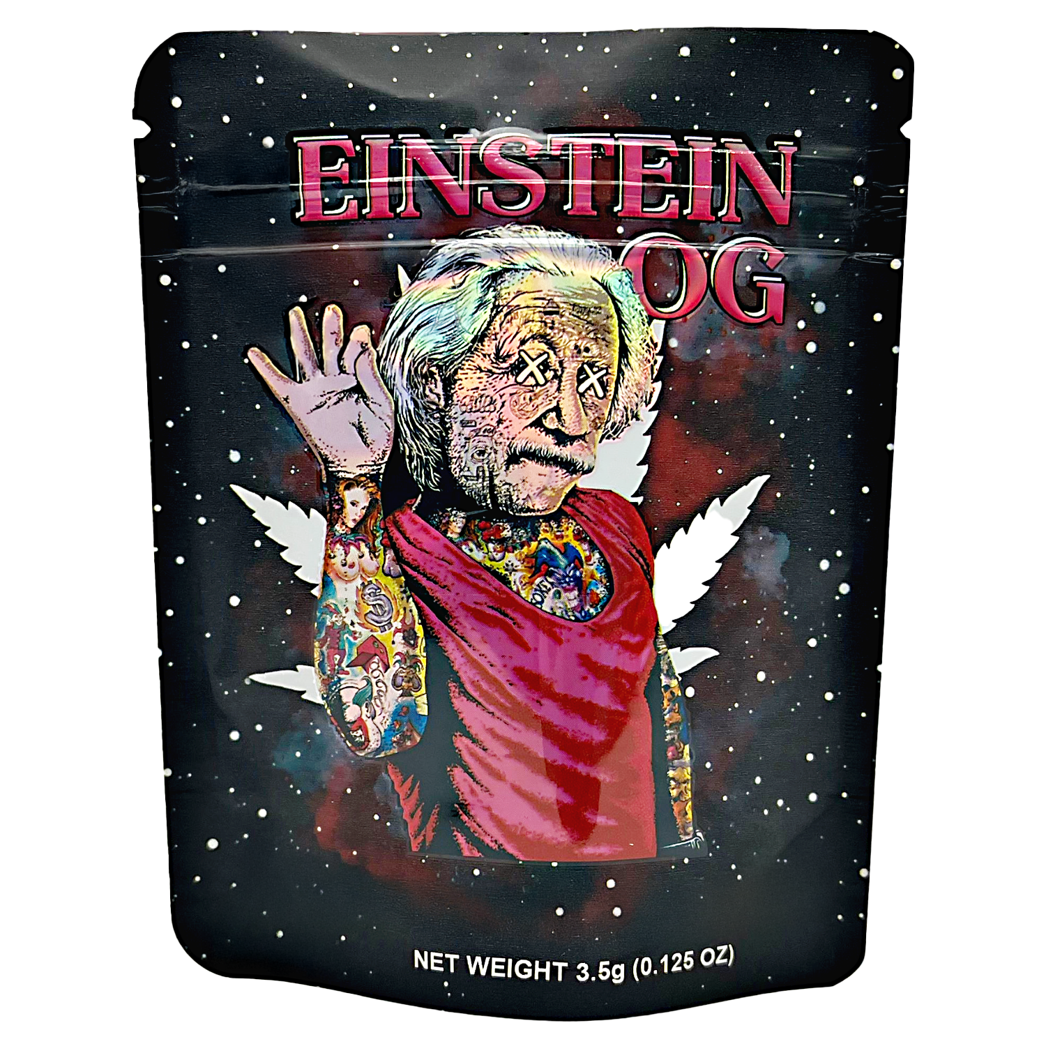 3.5 Gram Mylar Bag – Premium Smell-Proof Packaging – Einstein OG (50 Count) CMB-35G-035