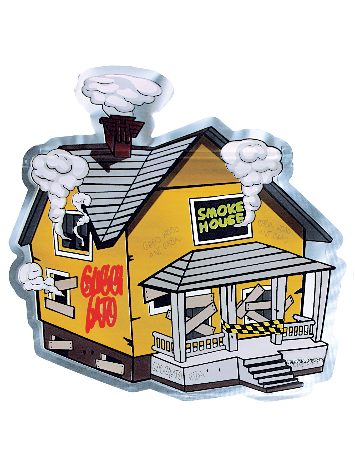 28 Gram Mylar Bag – Premium Smell-Proof Flower Packaging – Guccilato Smoke House (50 Count) MB-28-017