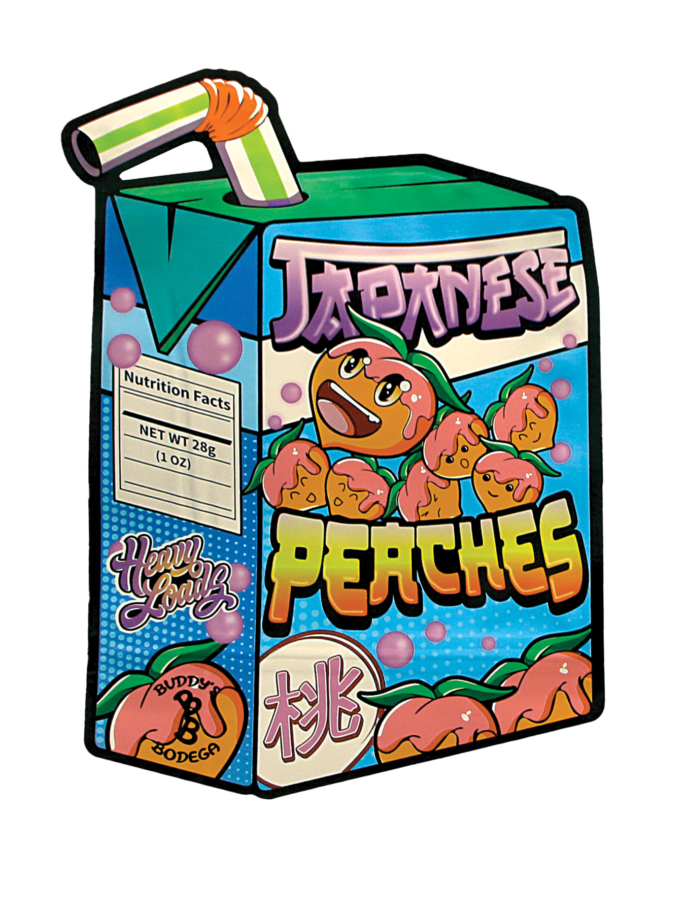 28 Gram Mylar Bag – Premium Smell-Proof Flower Packaging – Japanese Peaches (50 Count) MB-28-023