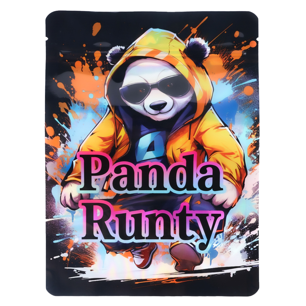 28 Gram Mylar Bag – Premium Smell-Proof Flower Packaging - Panda Runty (50 Count) MB-28G-036 - Image 2