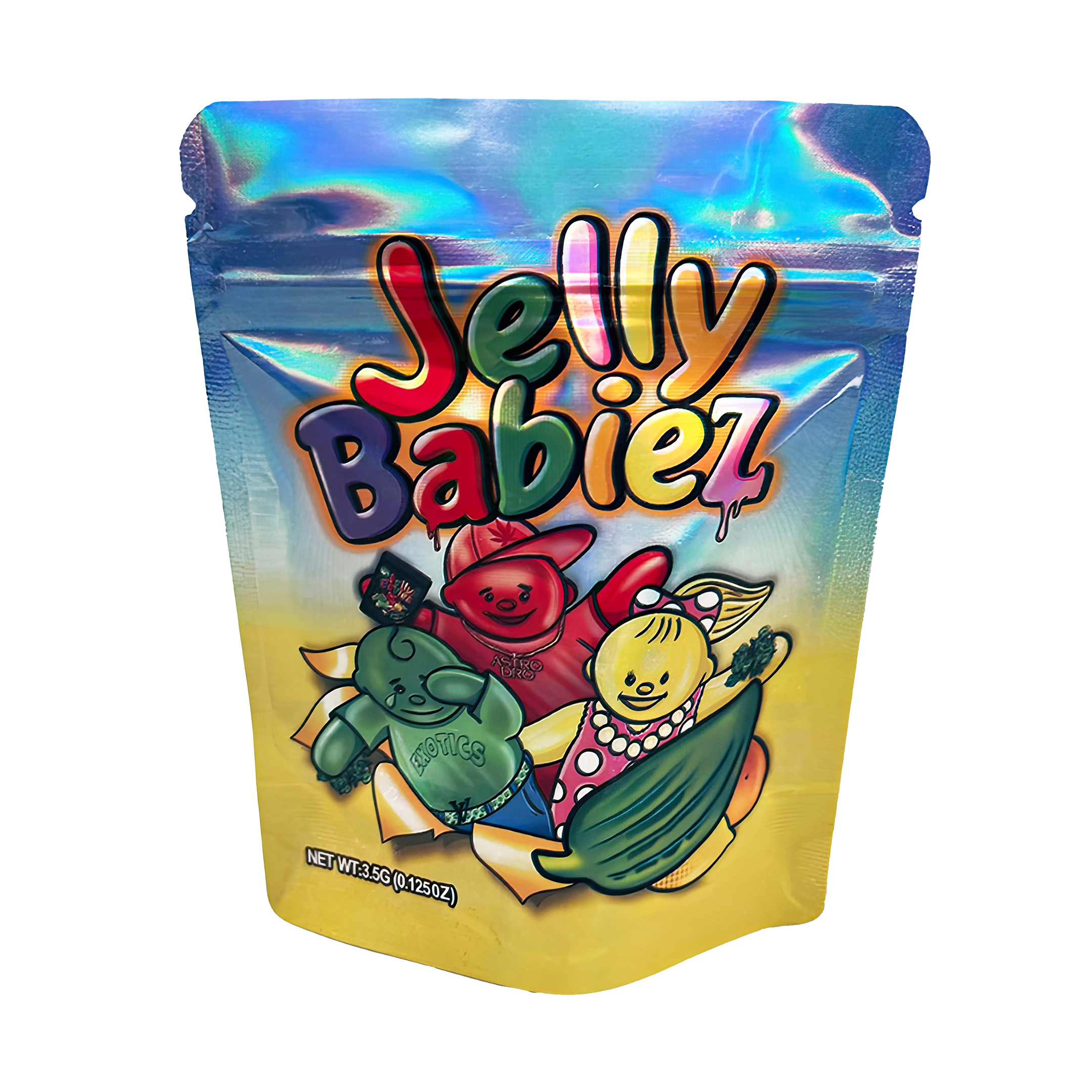 3.5 Gram Mylar Bag – Premium Smell-Proof Packaging – Jelly Babiez (50 Count) MB-35G-007