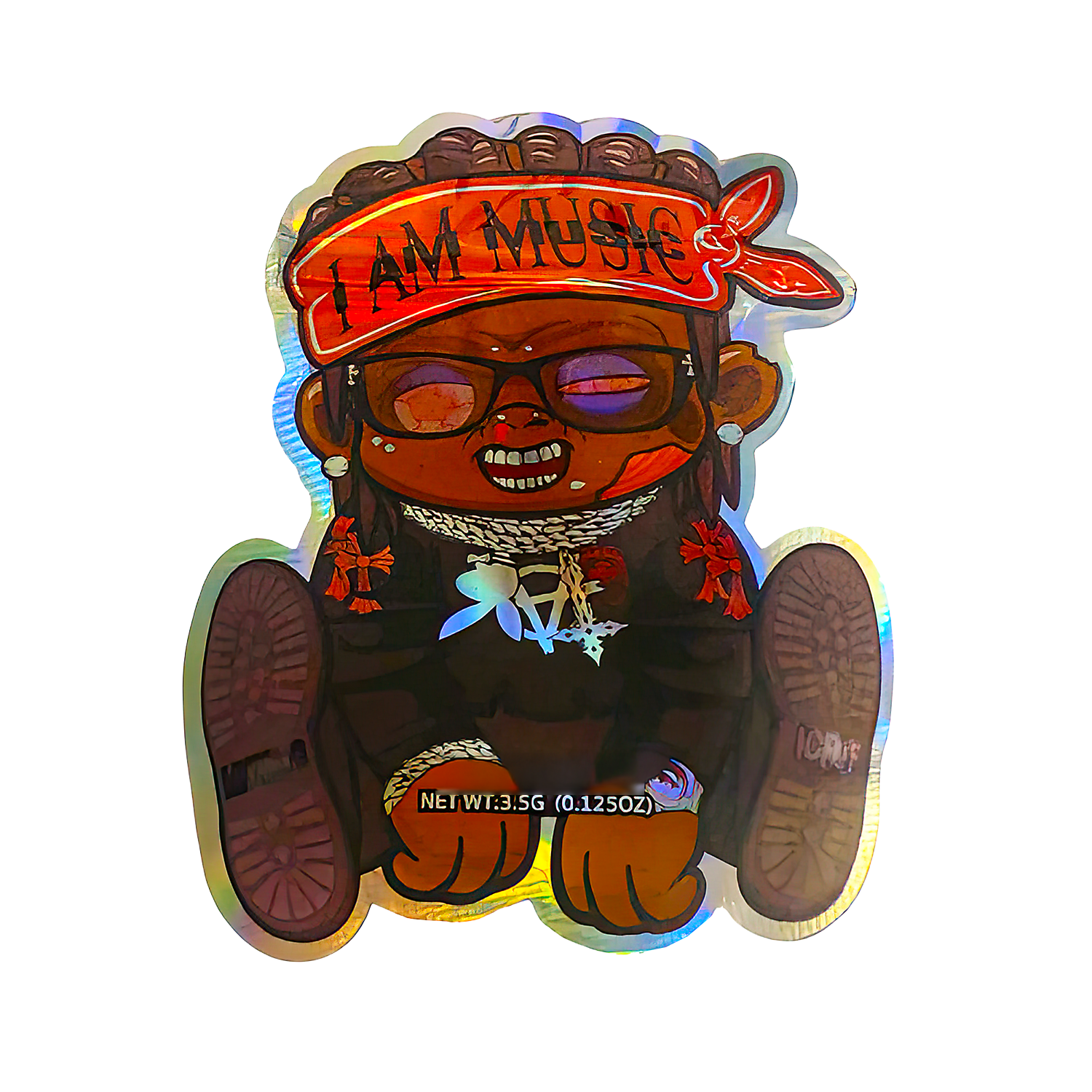 3.5g Shaped Mylar Bag (50 Count)I Am Music MB35-SHAPE-001