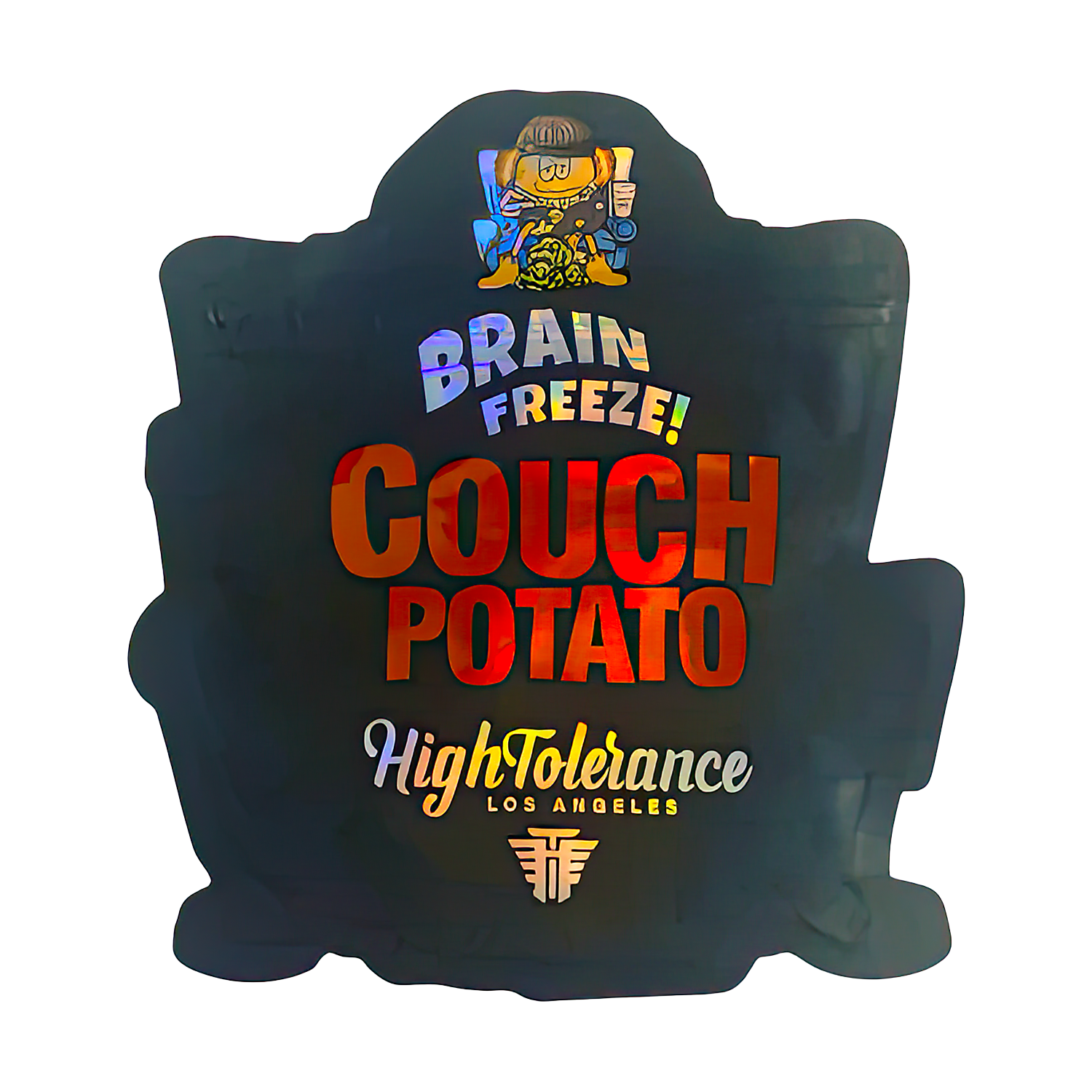 3.5g Shaped Mylar Bag (50 Count) Brain Freeze Couch Potato MB35-SHAPE-017 - Image 2