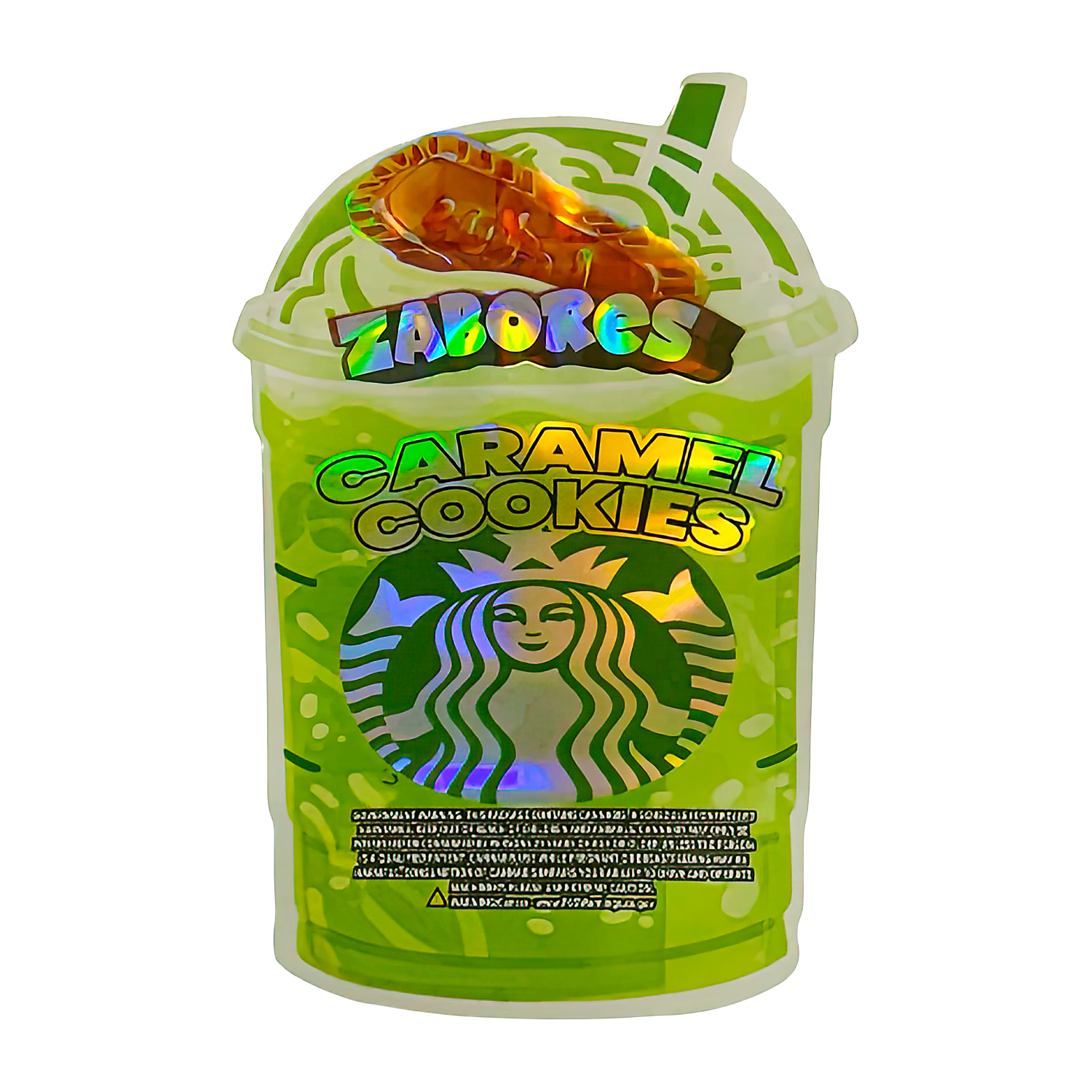 3.5g Shaped Mylar Bag (50 Count) Zabores Caramel Cookies MB35-SHAPE-023 - Image 2