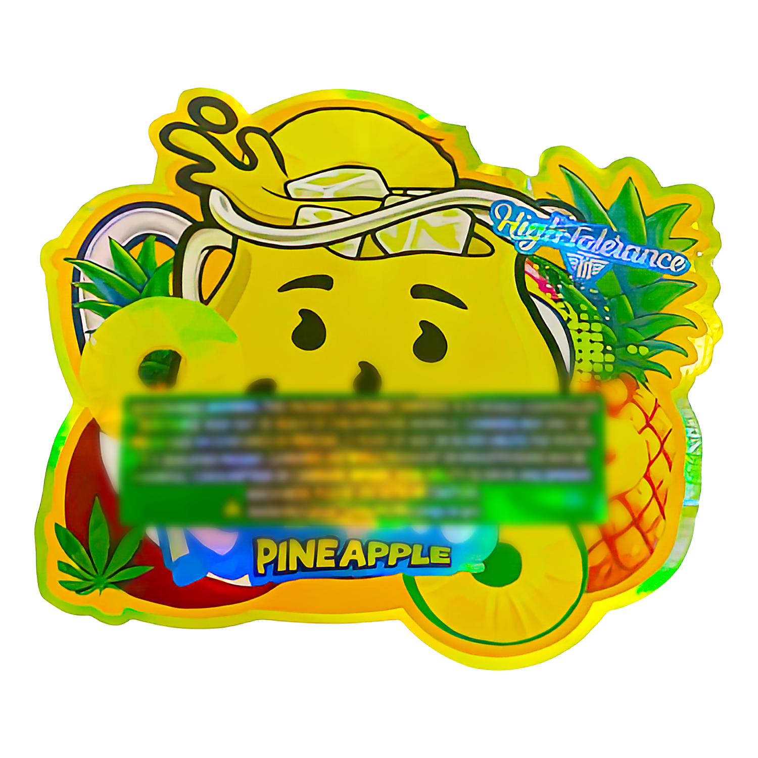 3.5g Shaped Mylar Bag (50 Count) Kool-Lato Pineapple MB35-SHAPE-072 - Image 2
