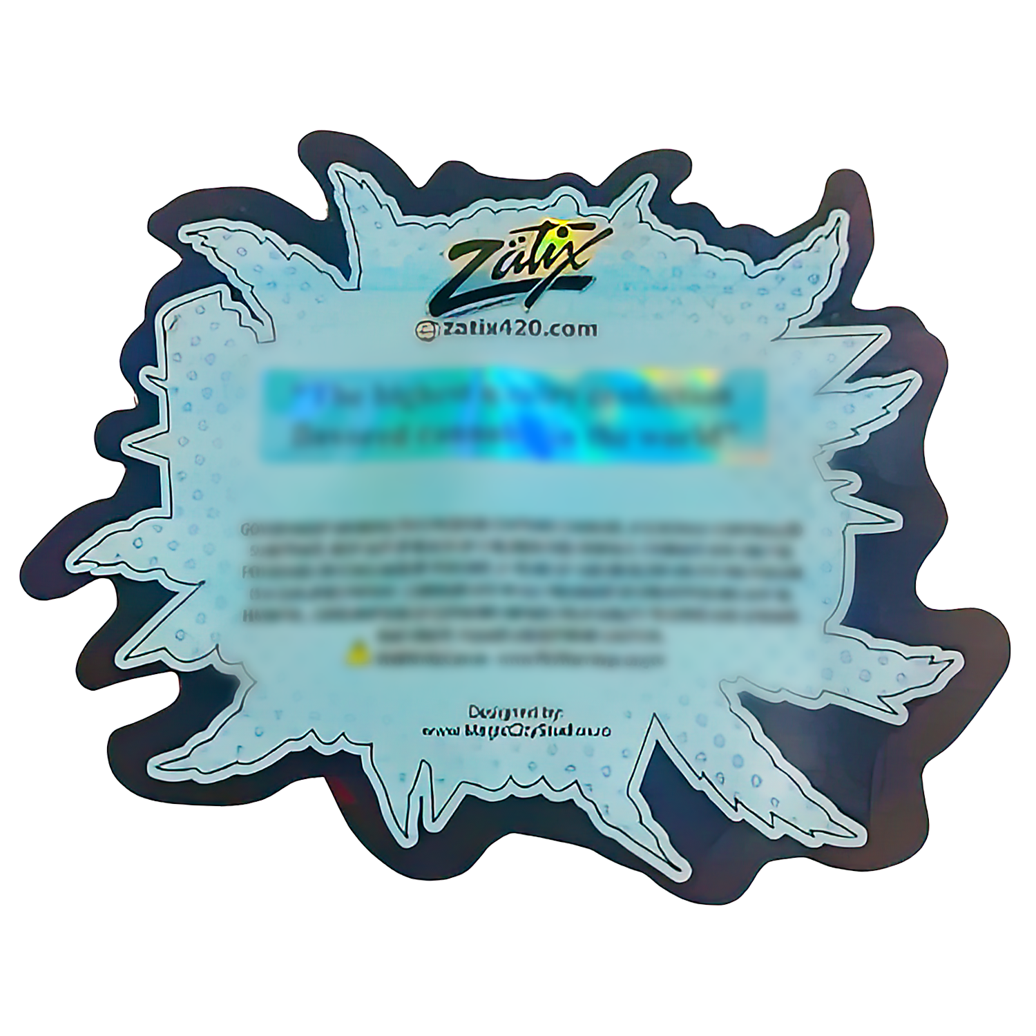 3.5g Shaped Mylar Bag (50 Count) Blue Guava Zatix MB35-SHAPE-091 - Image 2