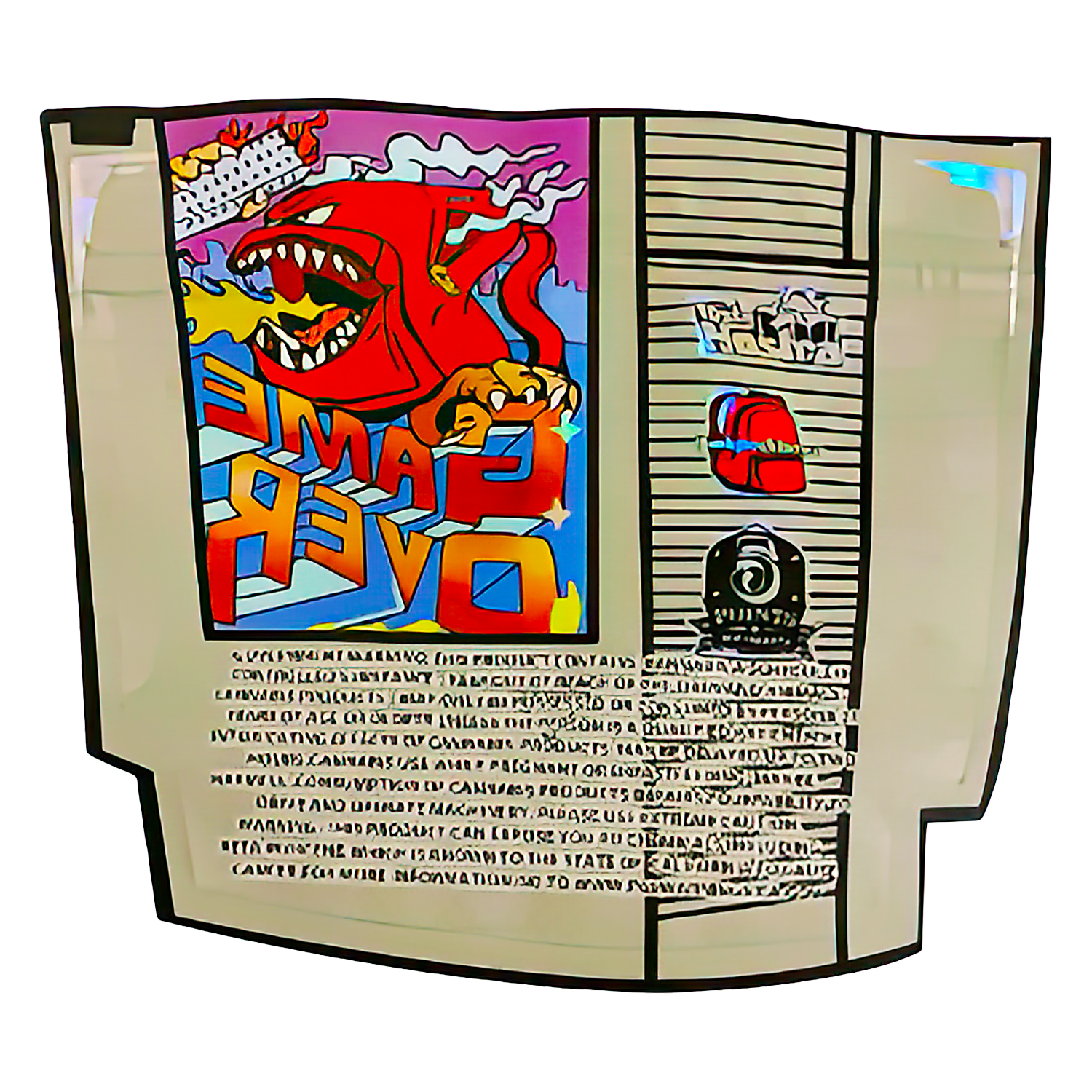 3.5g Shaped Mylar Bag (50 Count) Game Over MB35-SHAPE-119 - Image 2