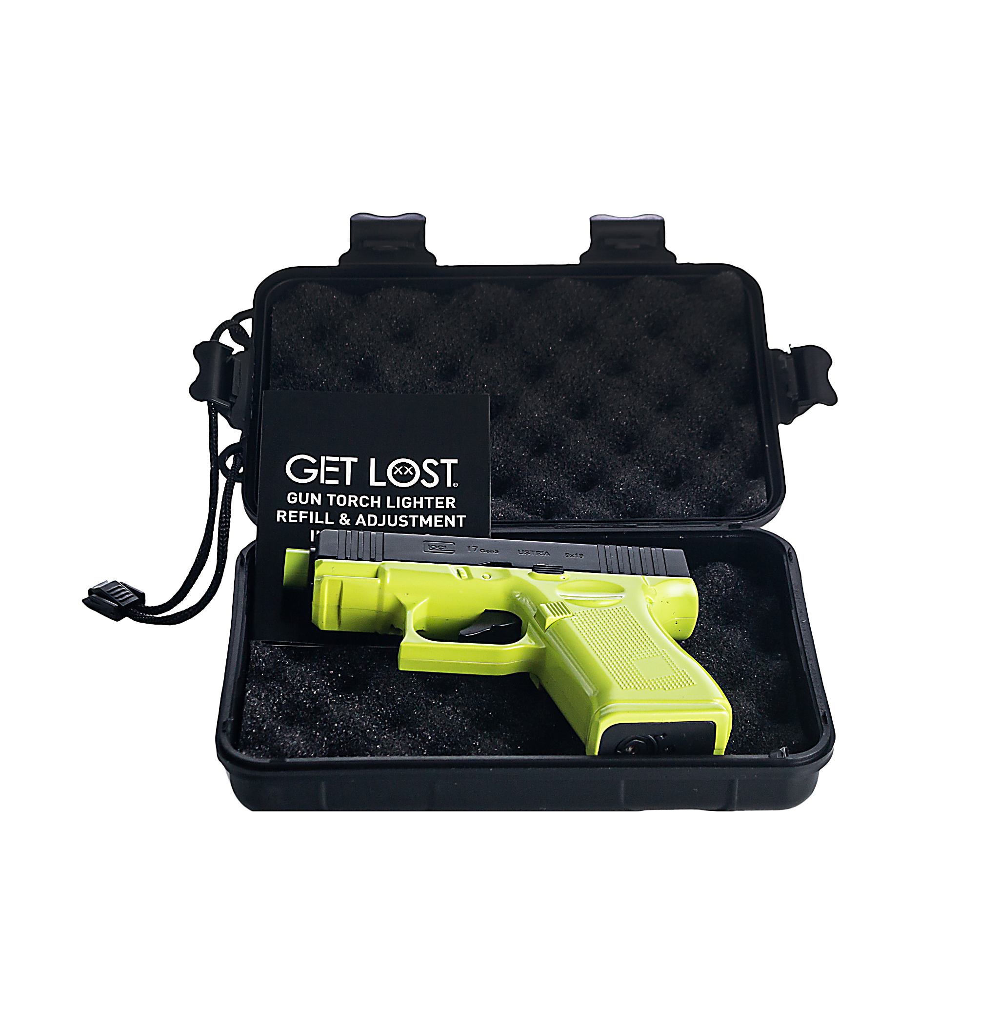 Get Lost Pistol Torch Lighter (Neon Green) PTLC-NGRN-007 - Image 3