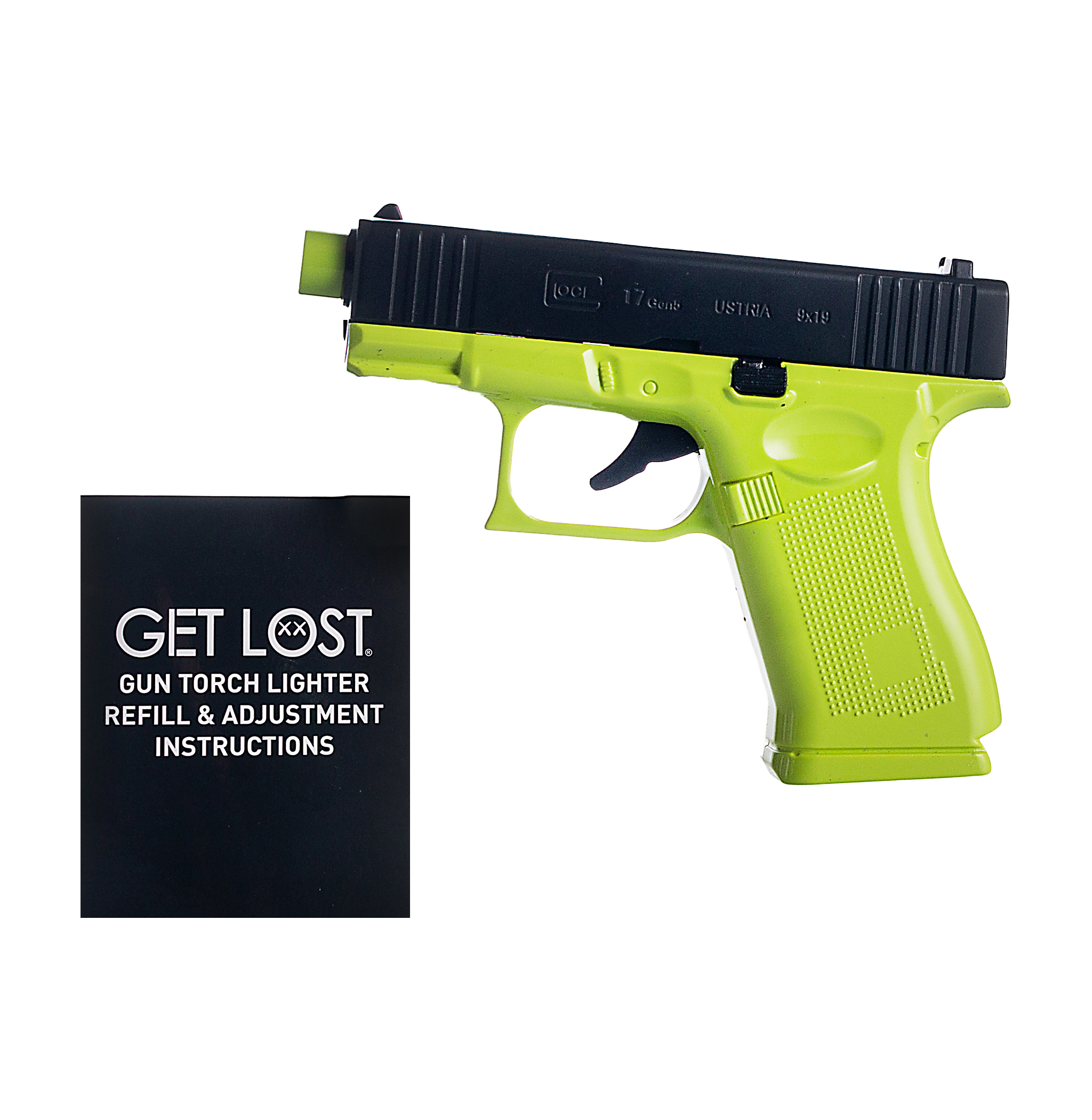 Get Lost Pistol Torch Lighter (Neon Green) PTLC-NGRN-007 - Image 2