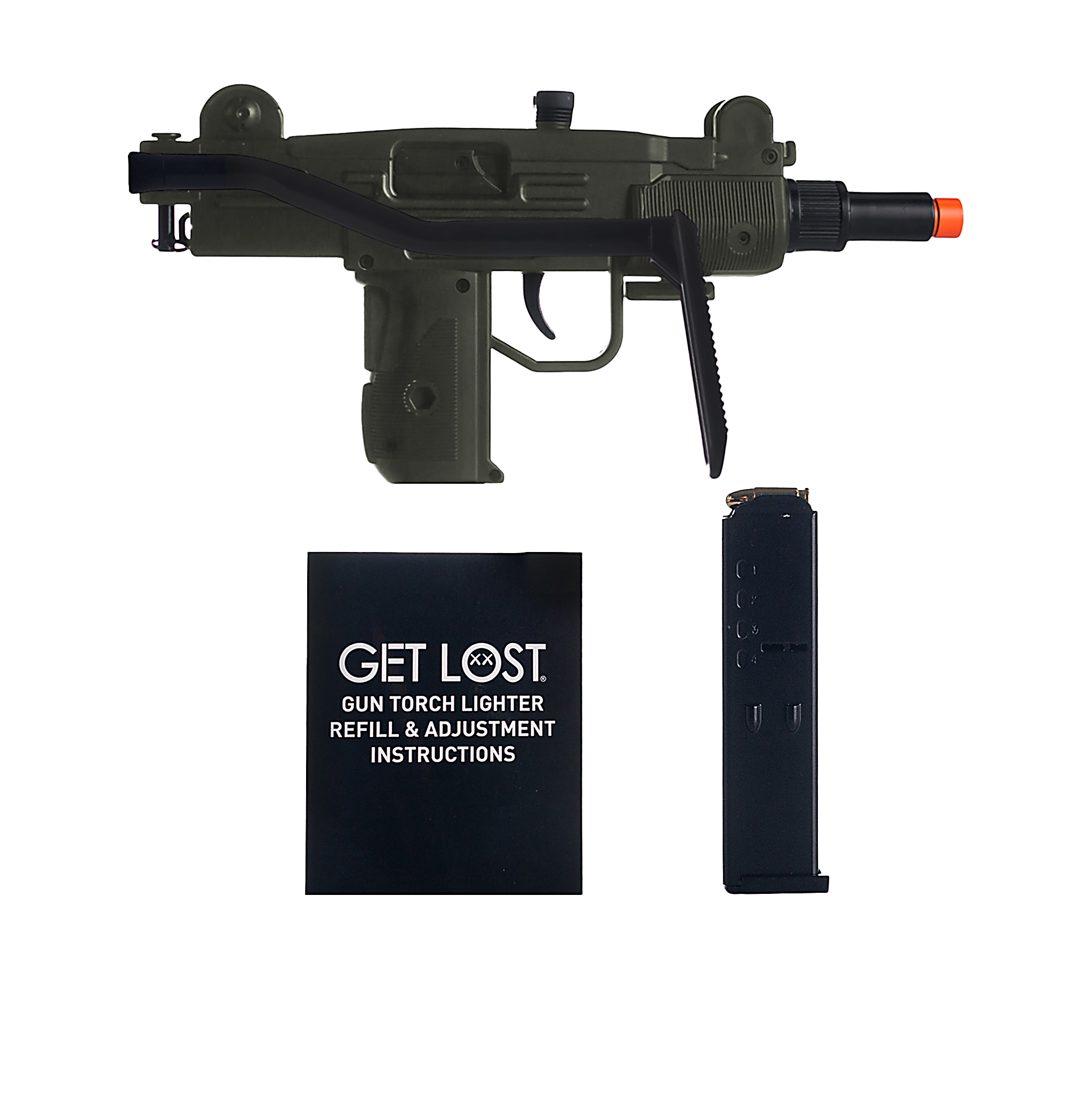 Get Lost Uzi Torch Lighter (Green) UTLC-GRN-002 - Image 2