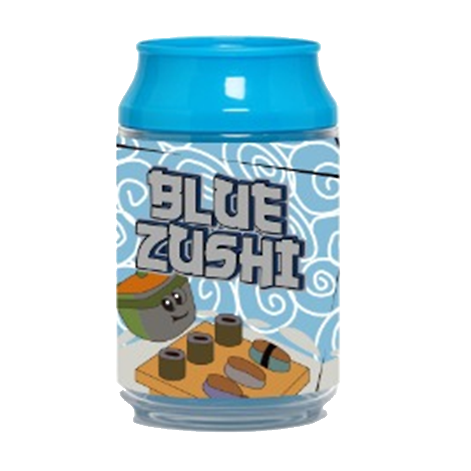 3.5g Plastic Soda Can Jar – (12 Count) Blue Zushi CJ-35-032