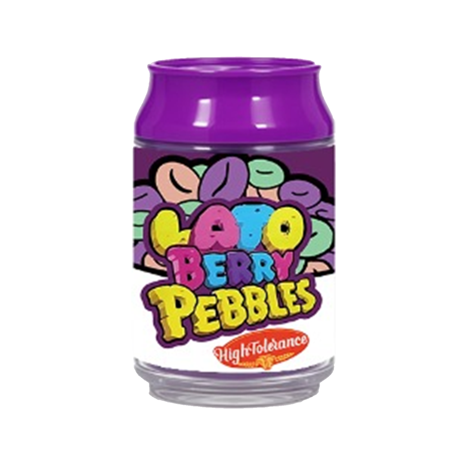 small can jar with purple airtight lid