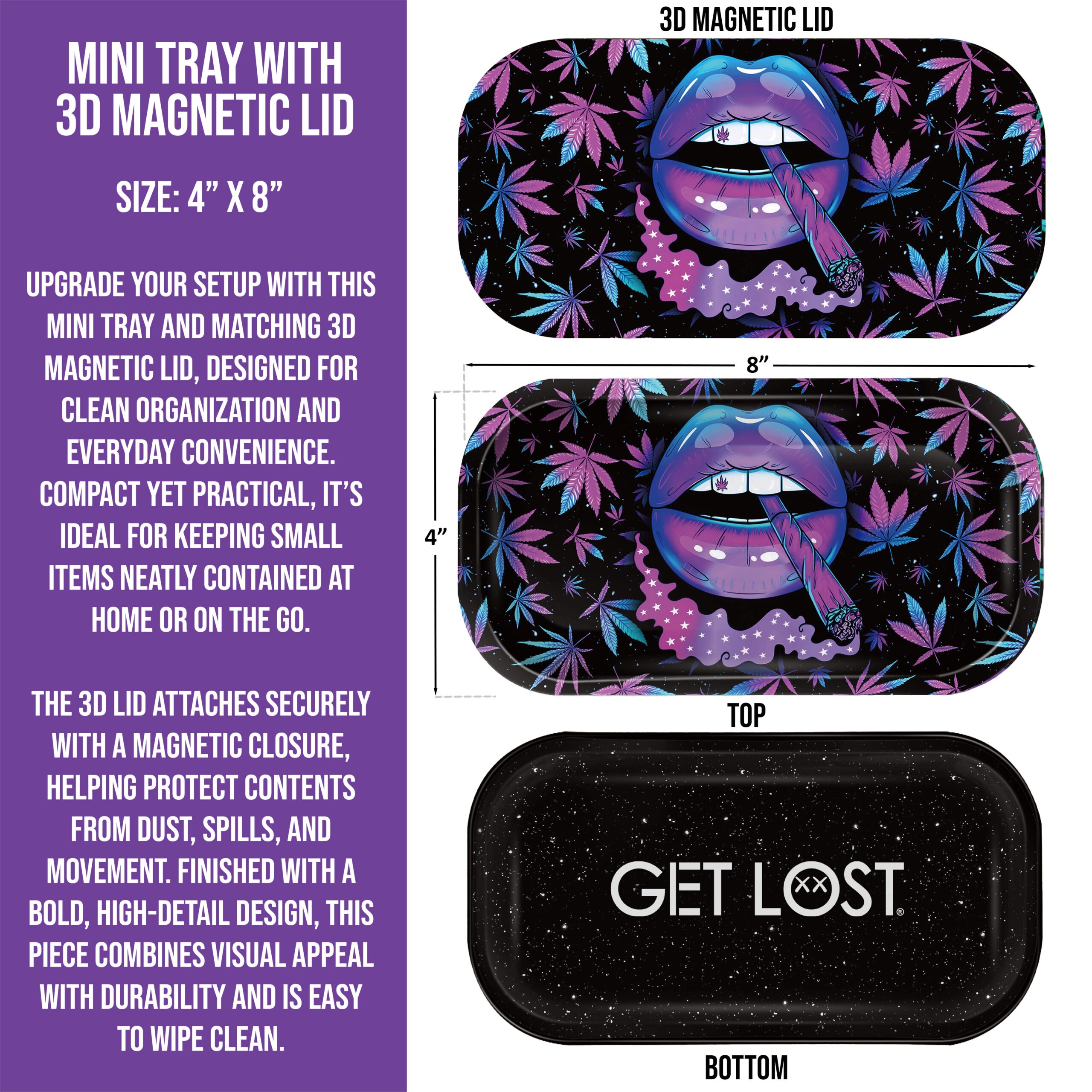 GLMT-012 Mini Magnetic 3D Tray with Lid - Get Lost Big Lips - Image 2