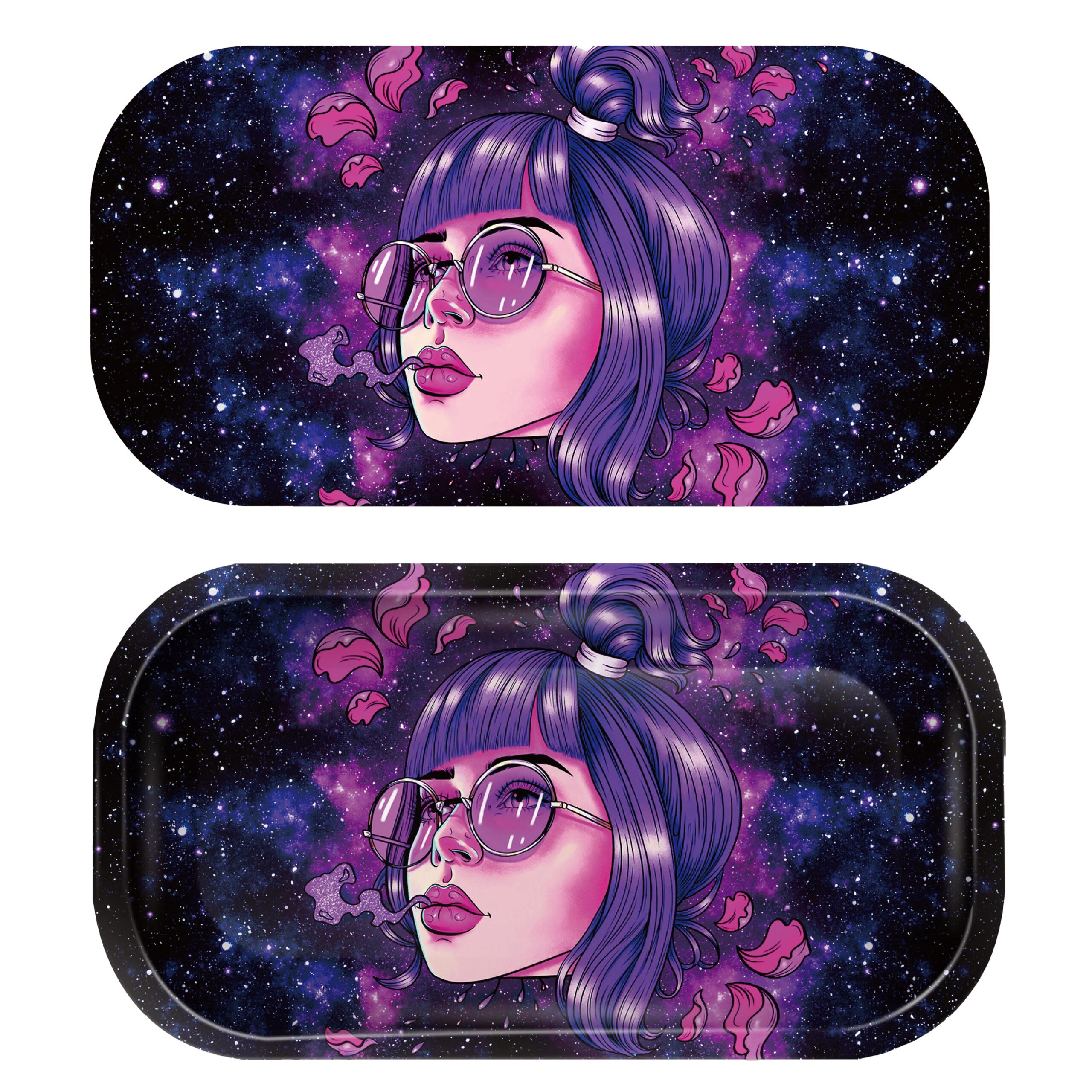 GLMT-029 Mini Magnetic 3D Tray with Lid – Get Lost Purple Hair Girl With Glasses