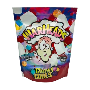 25 Pack – 1lb Exotic Mylar Bags - Warheads Chewy Cubes - 1LB-001