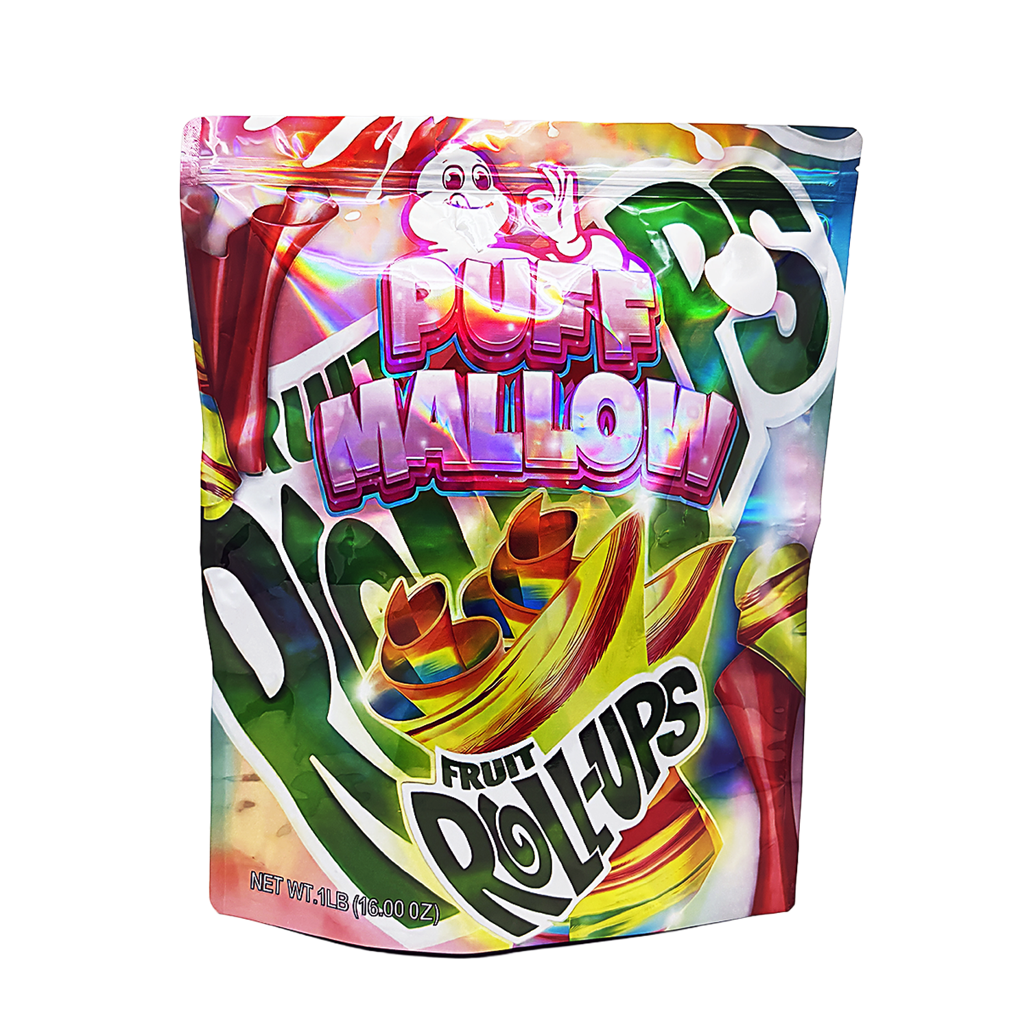 1 Pack 1lb Mylar Bag + 128 Matching 3.5g Mylar Bags – Matching Design Bundle - Puffmallow Banana Delights - 1LB-SET-004 - Image 4