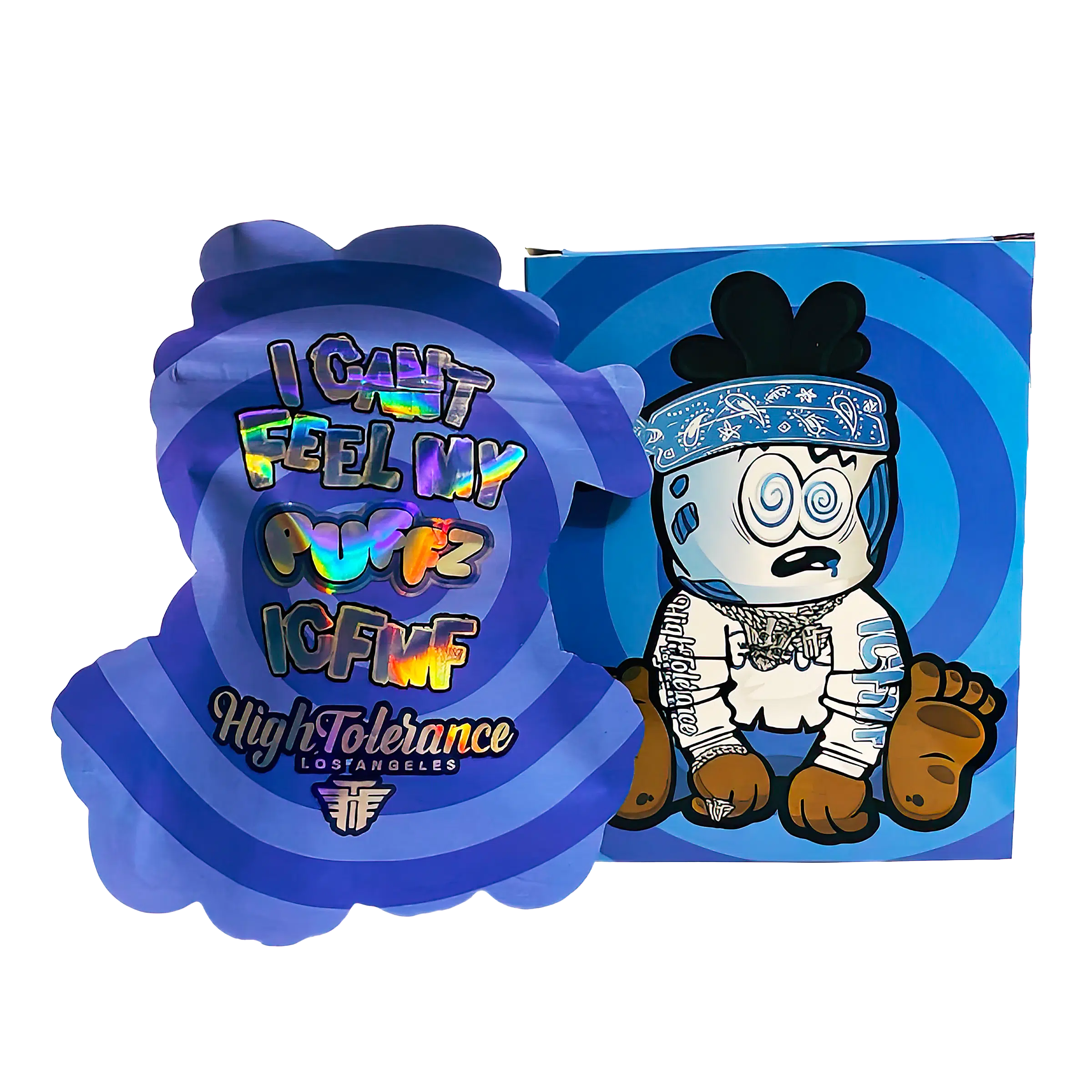 Bag-n-Box 3.5g Mylar Packaging Set (25 Count Bags + Boxes) - I Can't Feel My Puffz ICFMF BAGNBOX-WIN-012 - Image 2