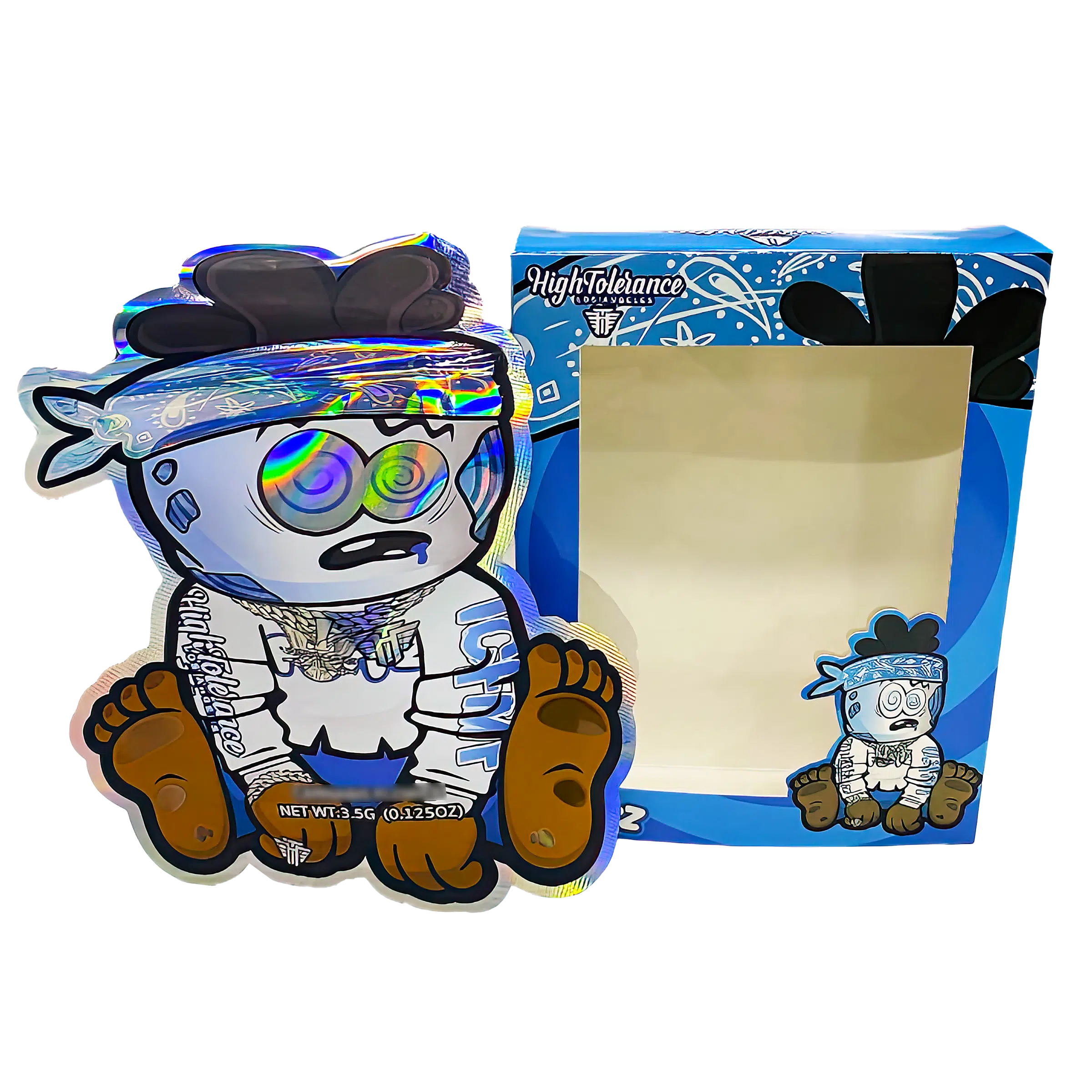 Bag-n-Box 3.5g Mylar Packaging Set (25 Count Bags + Boxes) - I Can't Feel My Puffz ICFMF BAGNBOX-WIN-012