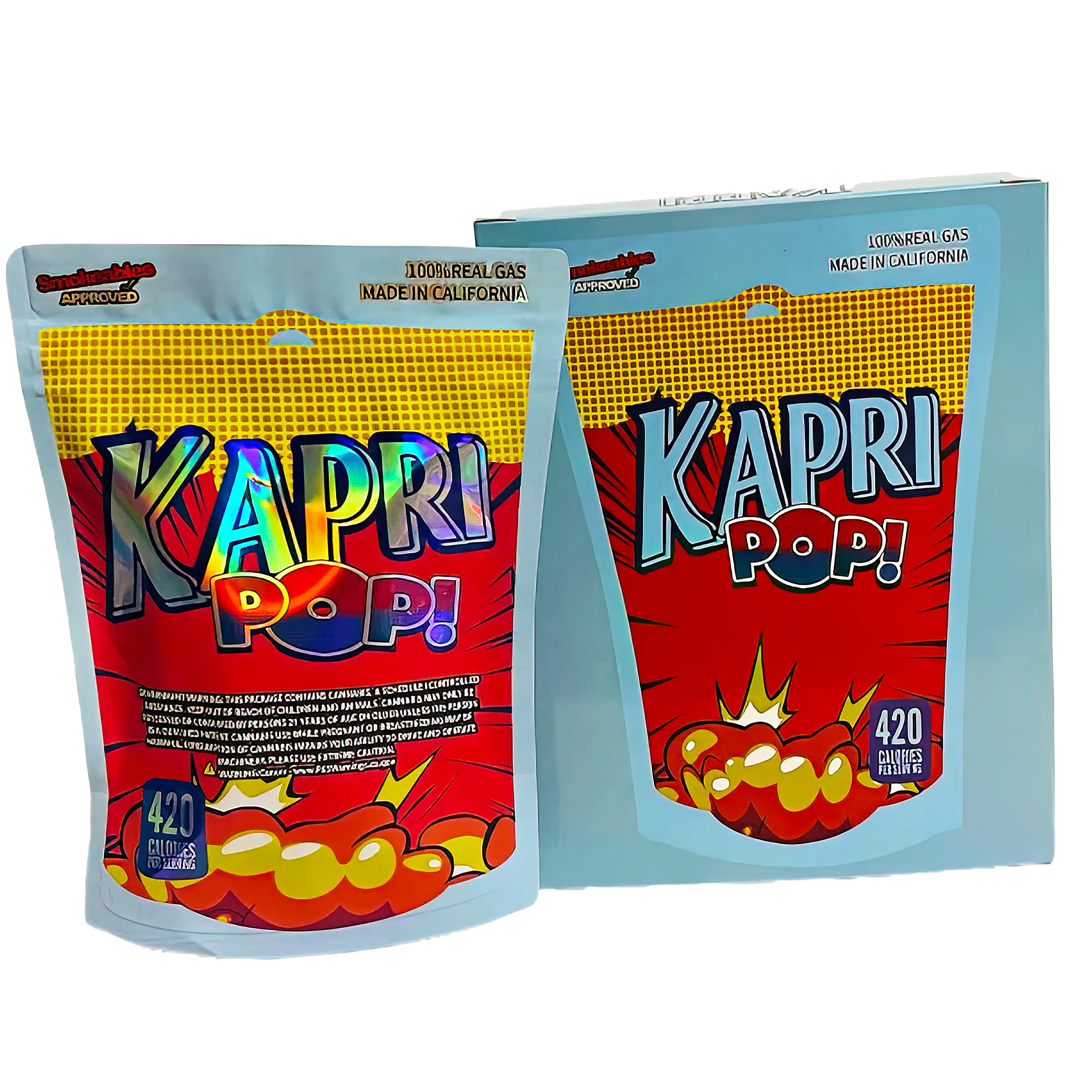 Bag-n-Box 3.5g Mylar Packaging Set (25 Count Bags + Boxes) - Kapri Pop BAGNBOX-WIN-023 - Image 2