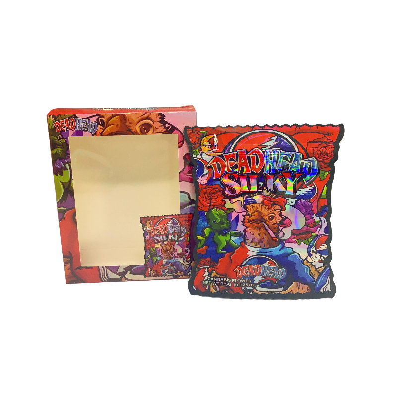 25 Pack - Bag-n-Box 3.5g Mylar Packaging Set - Deadhead Silky - BAGNBOX-WIN-040