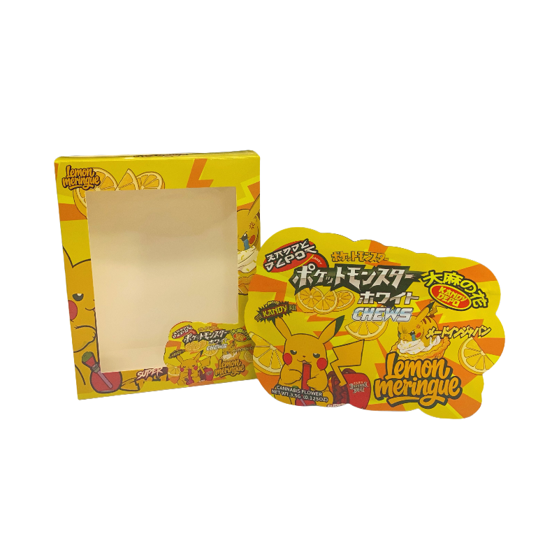 25 Pack - Bag-n-Box 3.5g Mylar Packaging Set - Kandy Depo Lemon Meringue - BAGNBOX-WIN-044