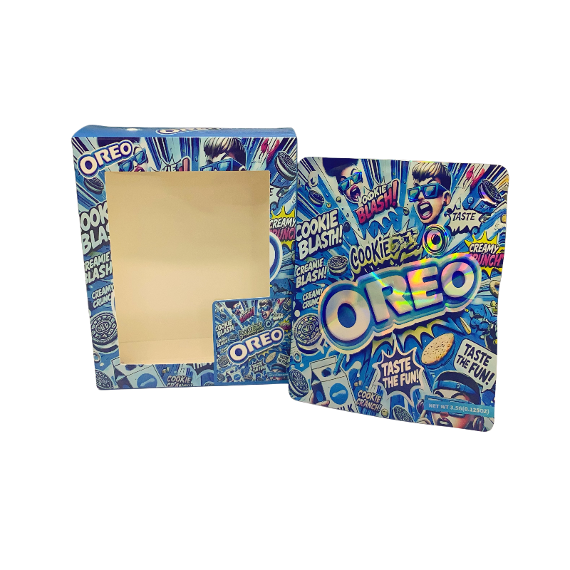 25 Pack - Bag-n-Box 3.5g Mylar Packaging Set - Oreo Cookie Blash - BAGNBOX-WIN-045