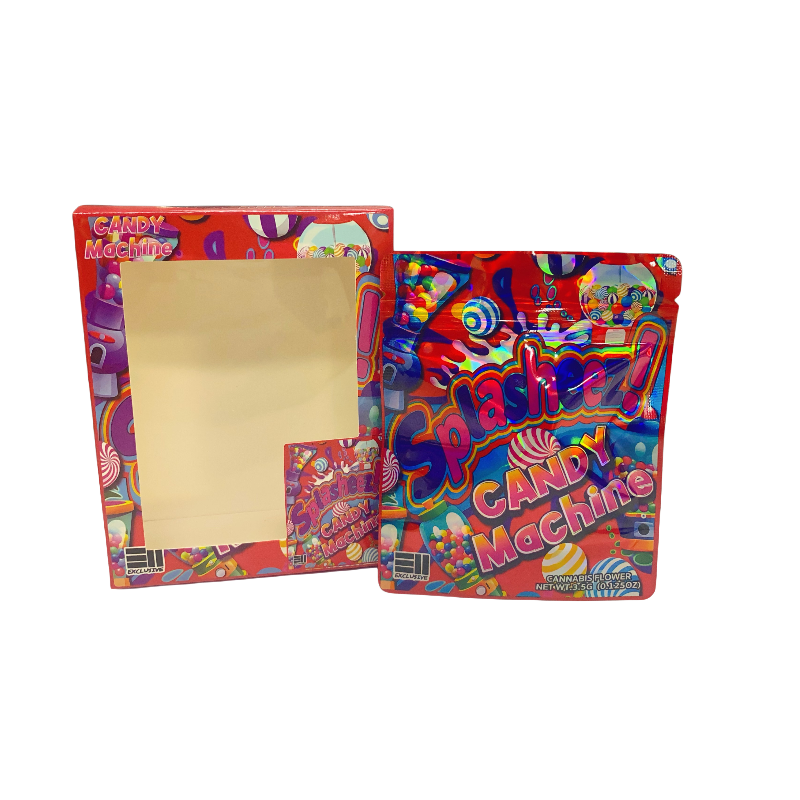 25 Pack - Bag-n-Box 3.5g Mylar Packaging Set - Splasheez! Candy Machine - BAGNBOX-WIN-049