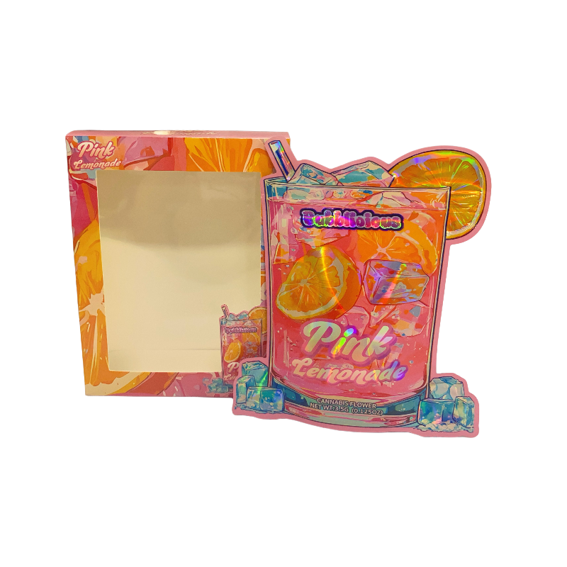 25 Pack - Bag-n-Box 3.5g Mylar Packaging Set - Bubblicious Pink Lemonade - BAGNBOX-WIN-051