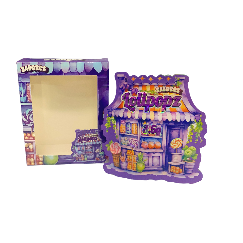 25 Pack - Bag-n-Box 3.5g Mylar Packaging Set - Zabores Lolipopz - BAGNBOX-WIN-062