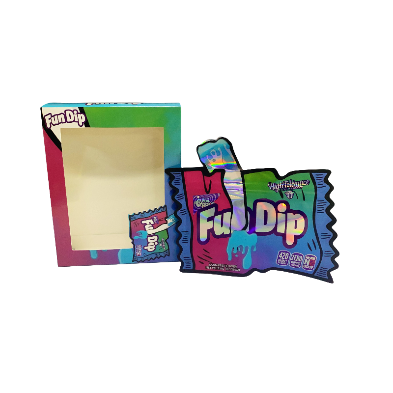 25 Pack - Bag-n-Box 3.5g Mylar Packaging Set - High Tolerance Fun Dip- BAGNBOX-WIN-070