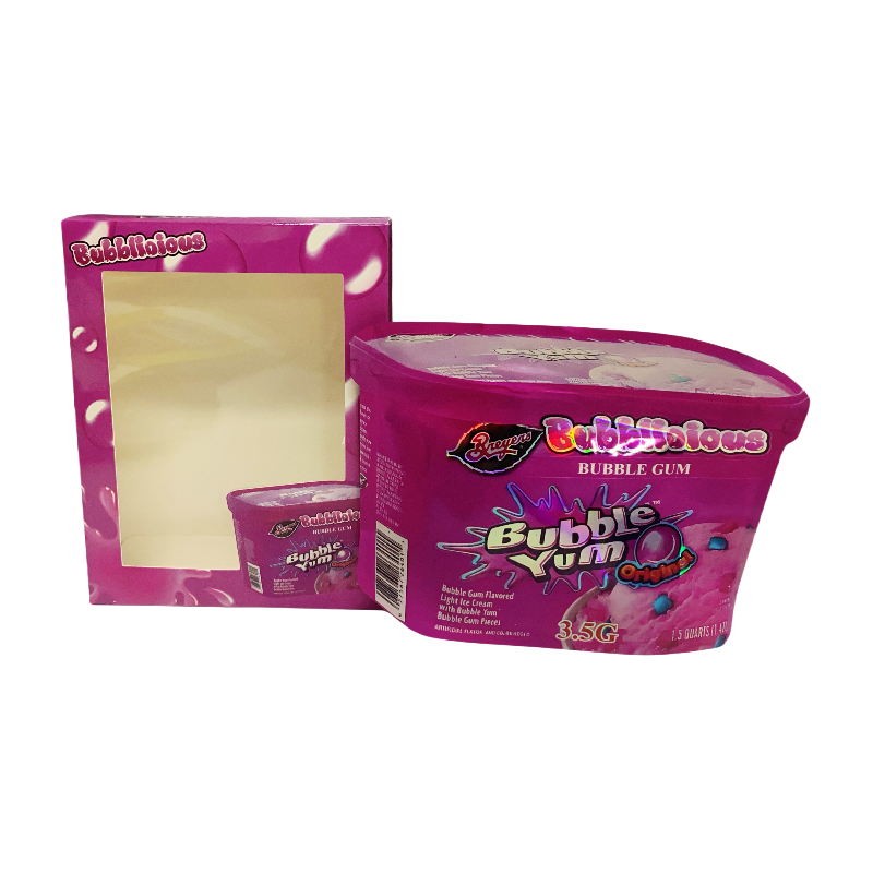 25 Pack - Bag-n-Box 3.5g Mylar Packaging Set - Bubblicious Bubble Yum Original - BAGNBOX-WIN-079