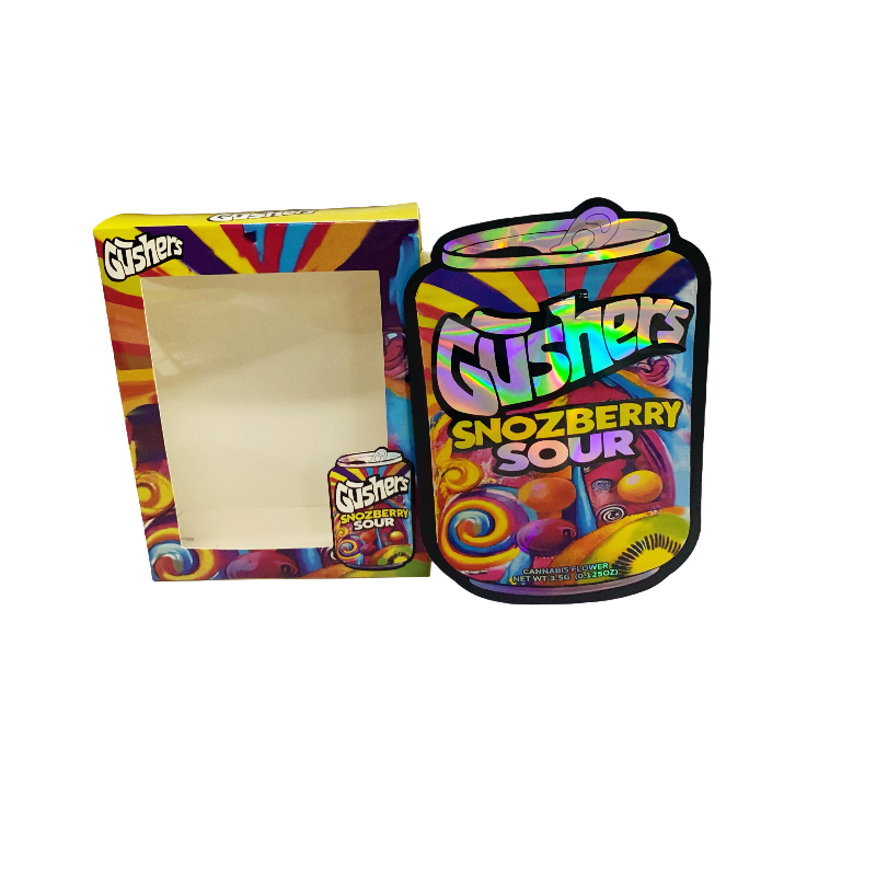 25 Pack - Bag-n-Box 3.5g Mylar Packaging Set - Gushers Snozberry Sour - BAGNBOX-WIN-081