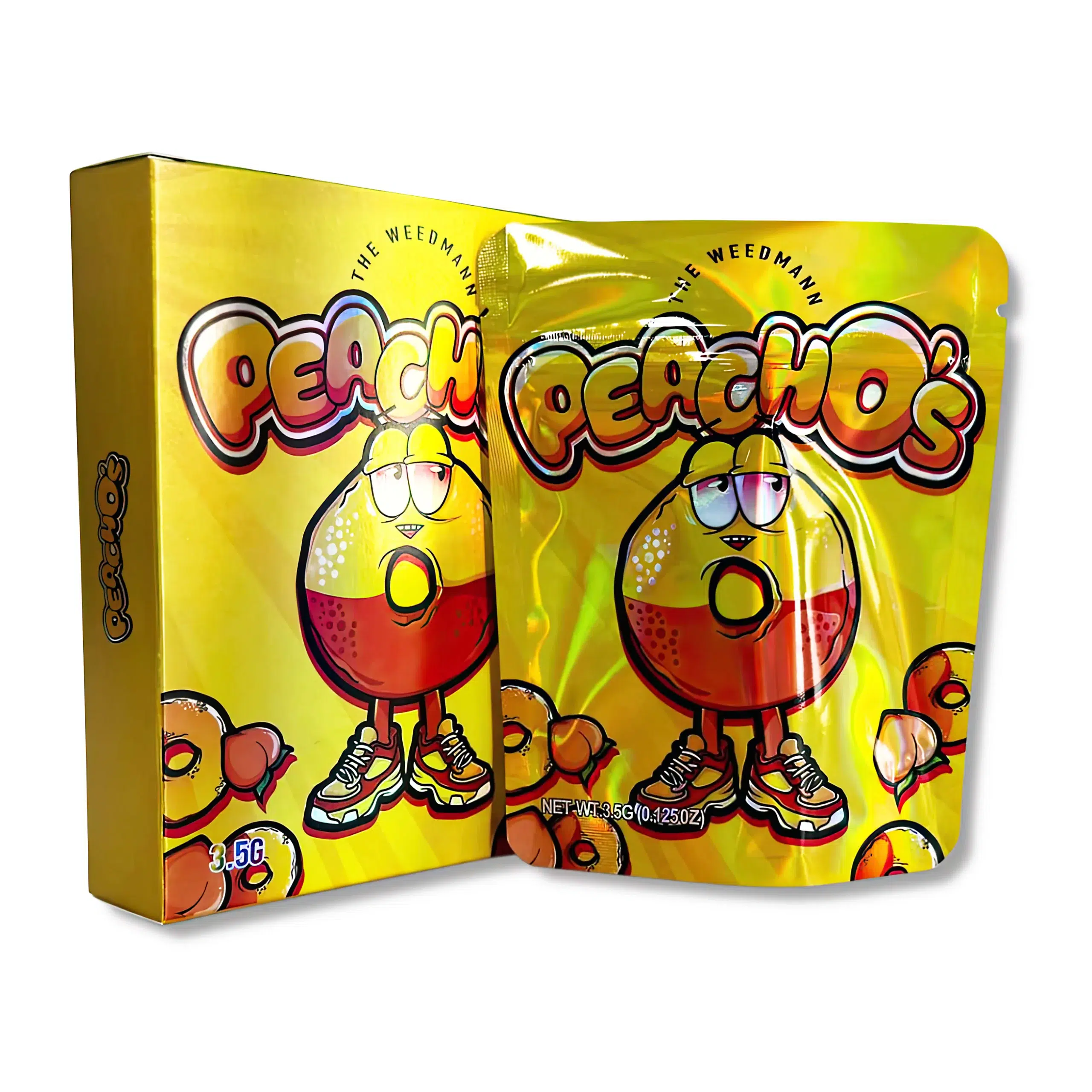 Bag-n-Box 3.5g Mylar Packaging Set – (25 Count Bags) + (25 Count) Display Boxes - Peachos BAGNBOX-072