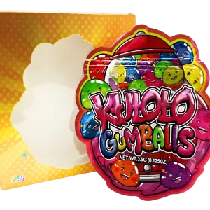 Bag-n-Box 3.5g Mylar Packaging Set – (25 Count Bags) + (25 Count) Display Boxes - Ktholo Gumballs BAGNBOX-134