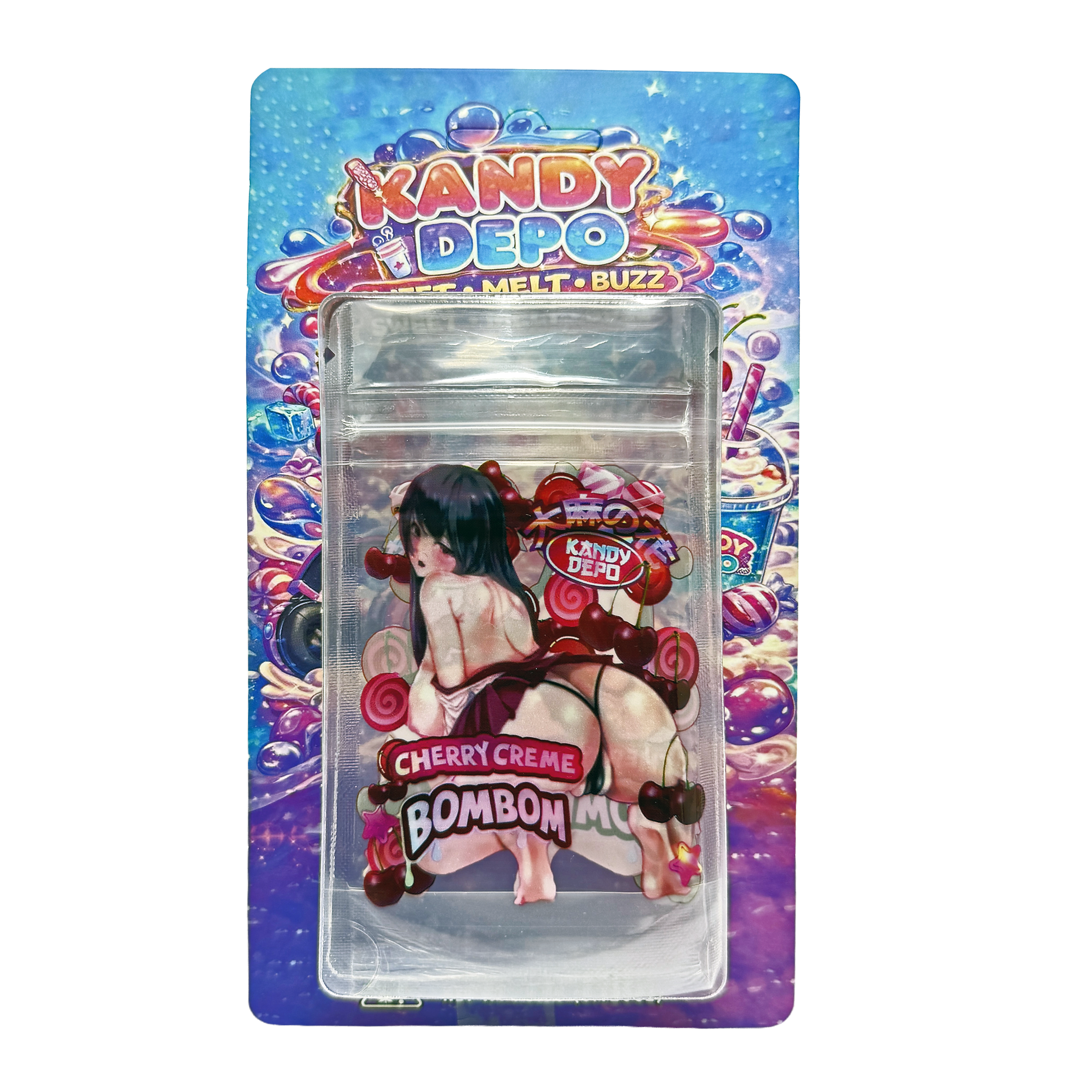 12 Pack – 3.5g Blister Pack Carded Storage - Kandy Depo – Cherry Creme Bomb - BLISTER-007
