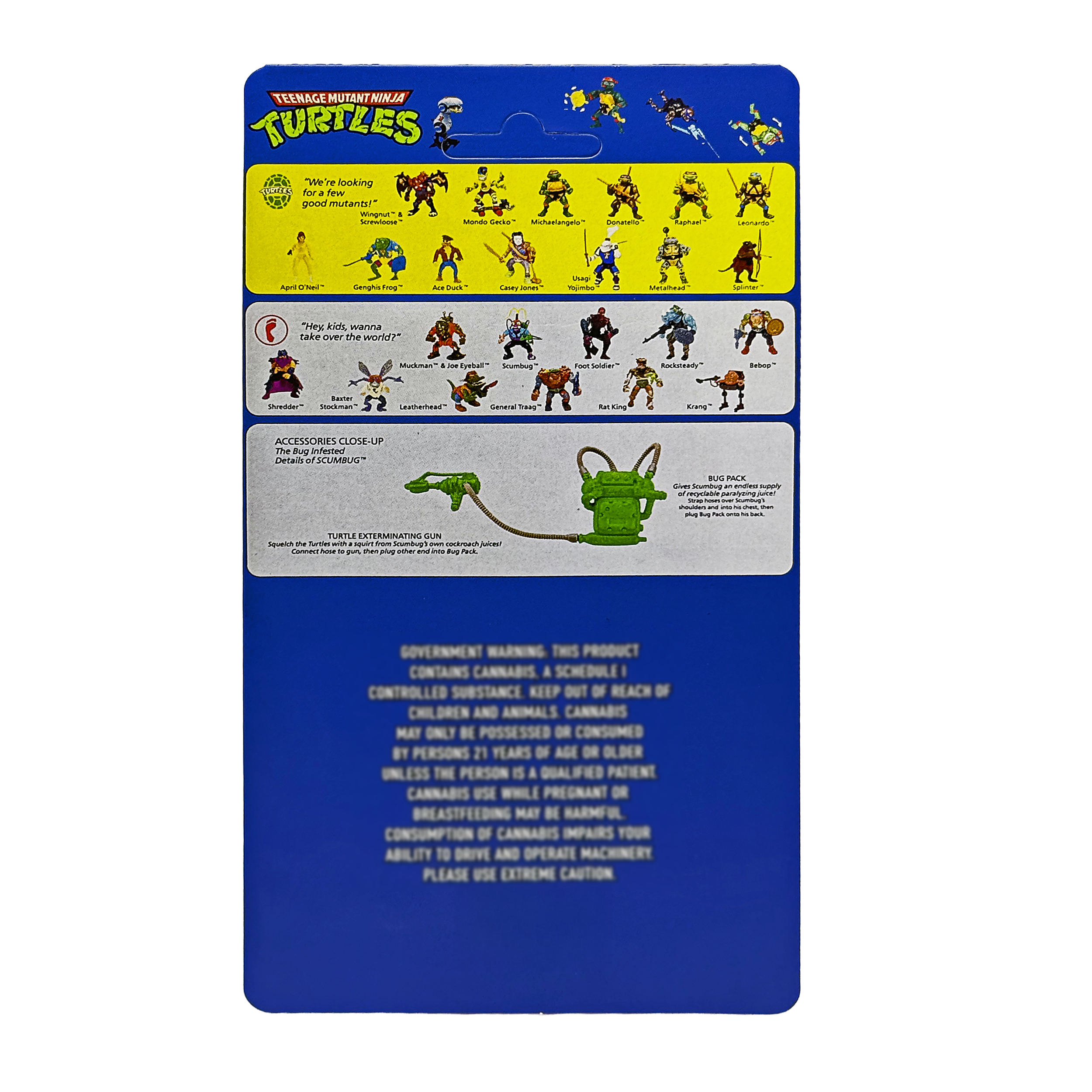 12 Pack – 3.5g Blister Pack Carded Storage - TMNT Scumbug Leonardo - BLISTER-015 - Image 2