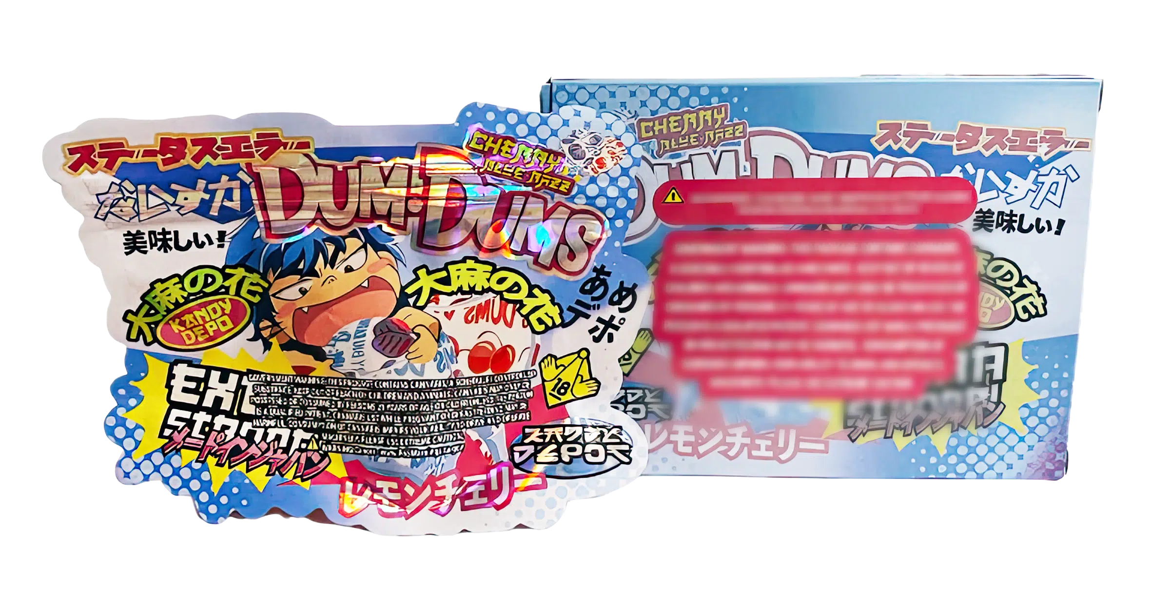 Bag-n-Box 3.5g Mylar Packaging Set (25 Count Bags + Display Boxes) - Cherry Dum Dums BNB-Shaped-004 - Image 2