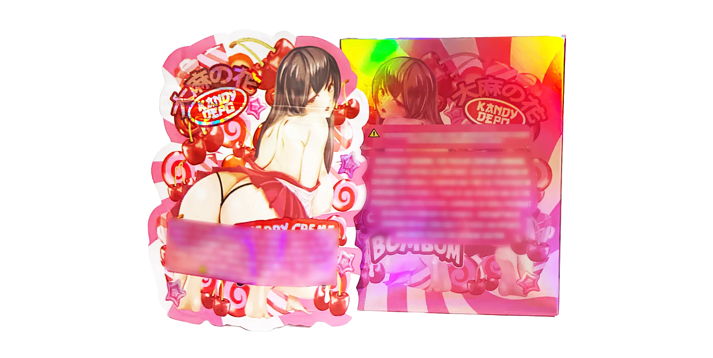 Bag-n-Box 3.5g Mylar Packaging Set (25 Count Bags + Display Boxes) - Cherry Creme Bombom BNB-Shaped-005 - Image 2