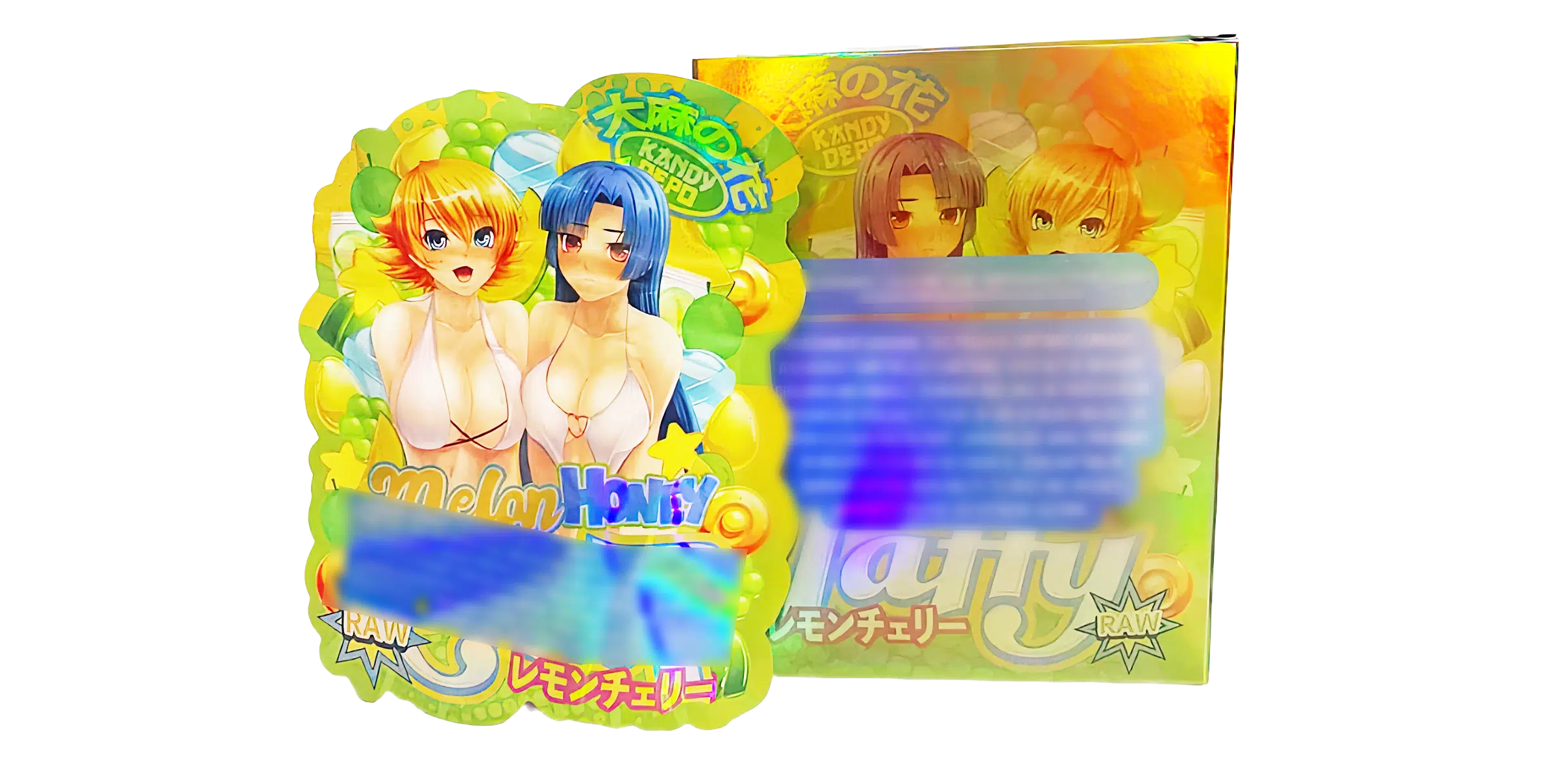 Bag-n-Box 3.5g Mylar Packaging Set (25 Count Bags + Display Boxes) - Honey Melon Taffy BNB-Shaped-006 - Image 2