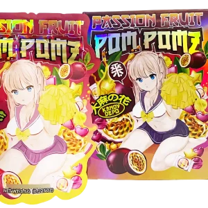 Bag-n-Box 3.5g Mylar Packaging Set (25 Count Bags + Display Boxes) - Passion Fruit Pom Pomz BNB-Shaped-010