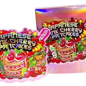 Bag-n-Box 3.5g Mylar Packaging Set (25 Count Bags + Display Boxes) - Japanese Pink Cherry Pancakes BNB-Shaped-011