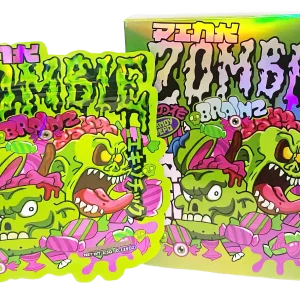 Bag-n-Box 3.5g Mylar Packaging Set (25 Count Bags + Display Boxes) - Pink Zombie Brainz BNB-Shaped-012