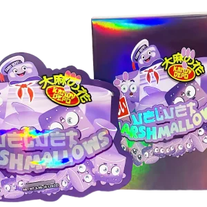 Bag-n-Box 3.5g Mylar Packaging Set (25 Count Bags + Display Boxes) - Velvet Marshmallows BNB-Shaped-014