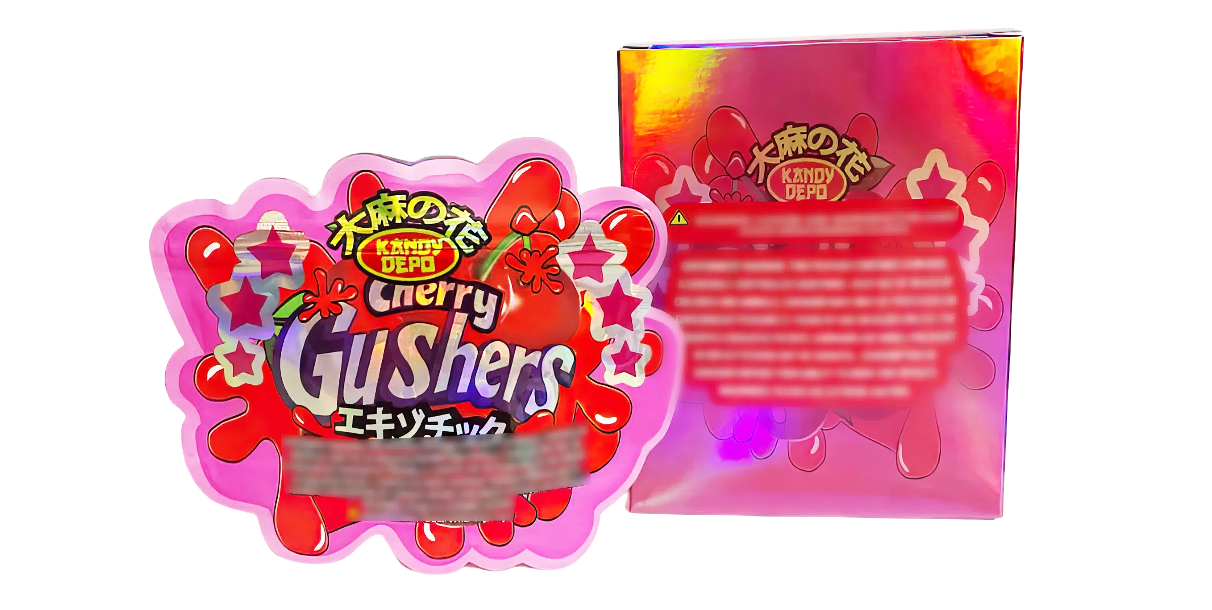 Bag-n-Box 3.5g Mylar Packaging Set (25 Count Bags + Display Boxes) - Kandy Depo Cherry Gushers BNB-Shaped-016 - Image 2
