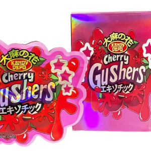 Bag-n-Box 3.5g Mylar Packaging Set (25 Count Bags + Display Boxes) - Kandy Depo Cherry Gushers BNB-Shaped-016