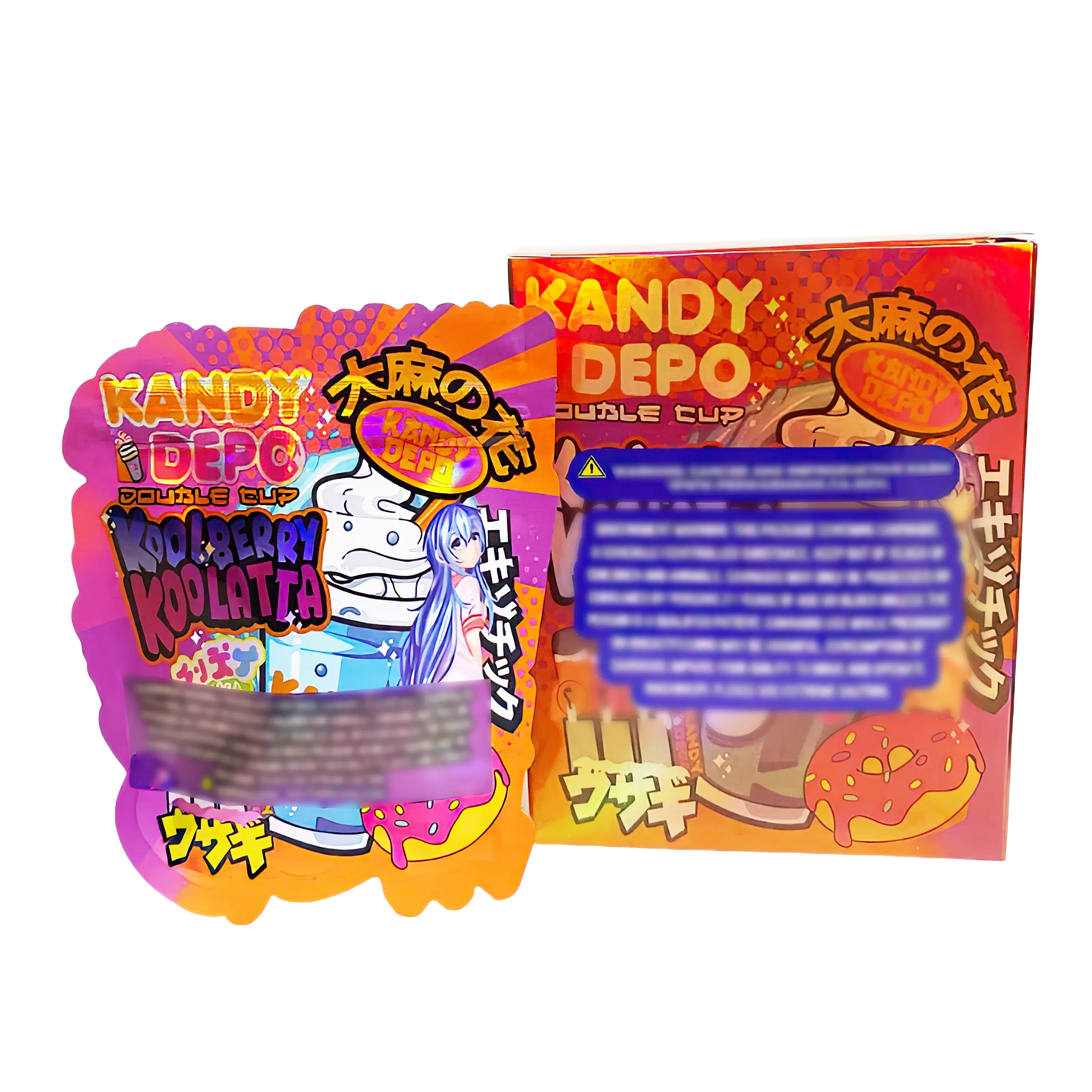 Bag-n-Box 3.5g Mylar Packaging Set (25 Count Bags + Display Boxes) - Kandy Depo Koolberry Koolatta BNB-Shaped-020 - Image 2