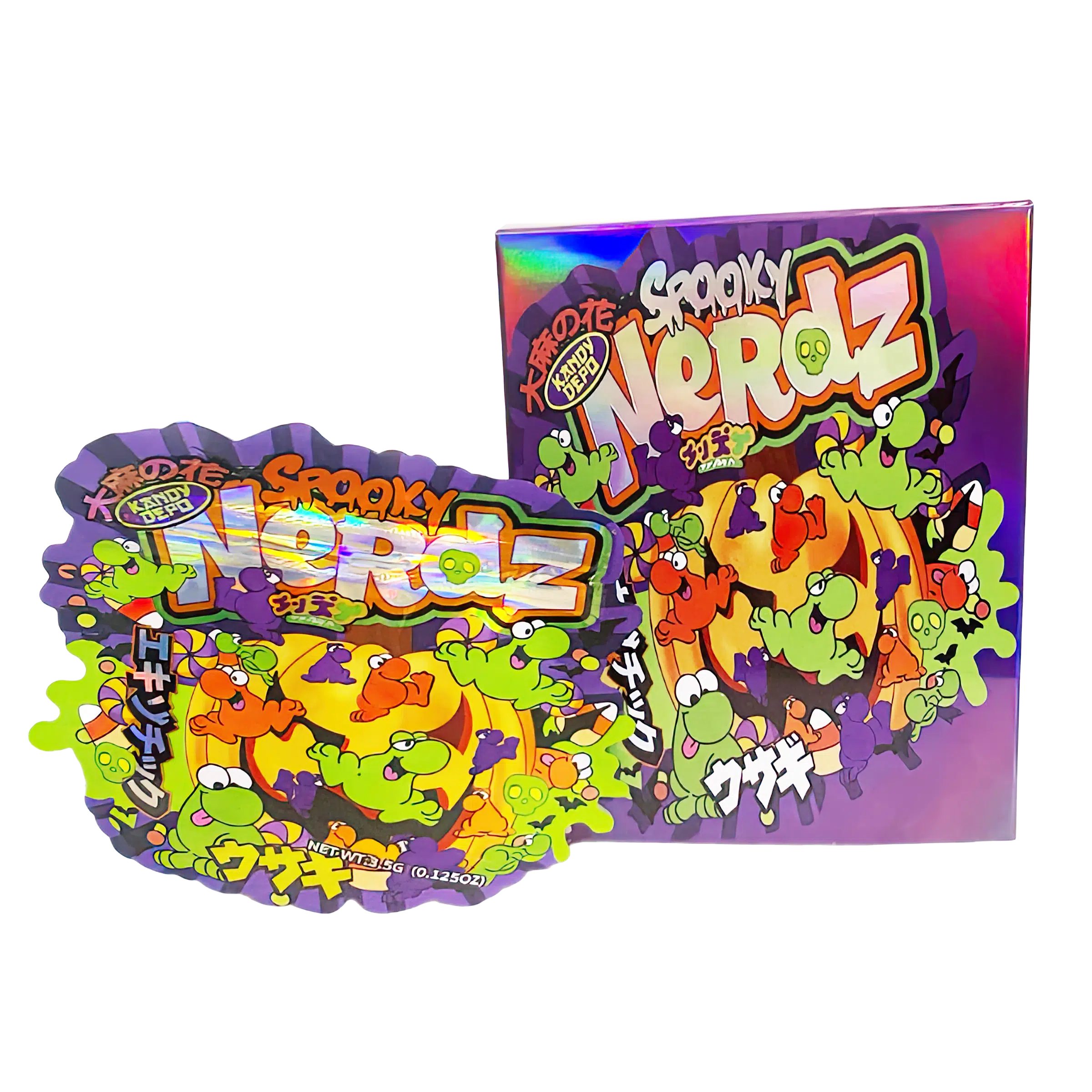 Bag-n-Box 3.5g Mylar Packaging Set (25 Count Bags + Display Boxes) - Spooky Nerdz BNB-Shaped-026