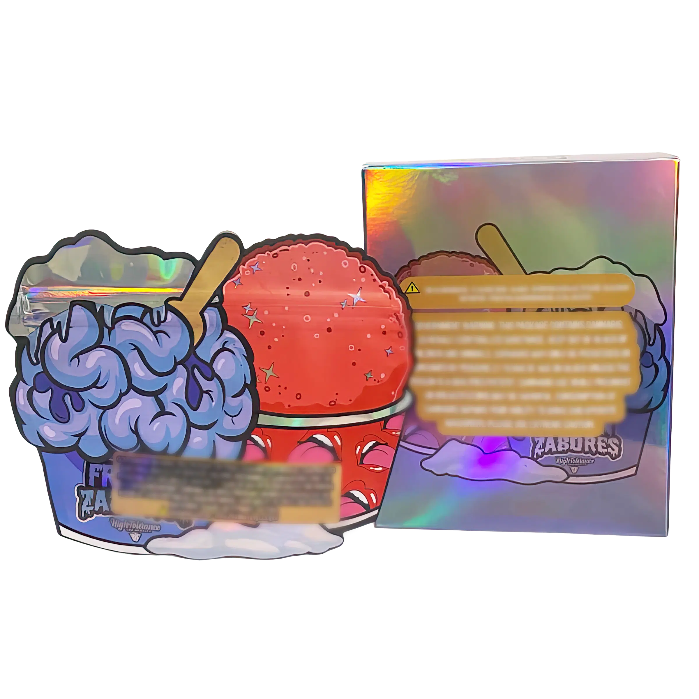 Bag-n-Box 3.5g Mylar Packaging Set (25 Count Bags + Display Boxes) - Frozen Zabores BNB-Shaped-042 - Image 2