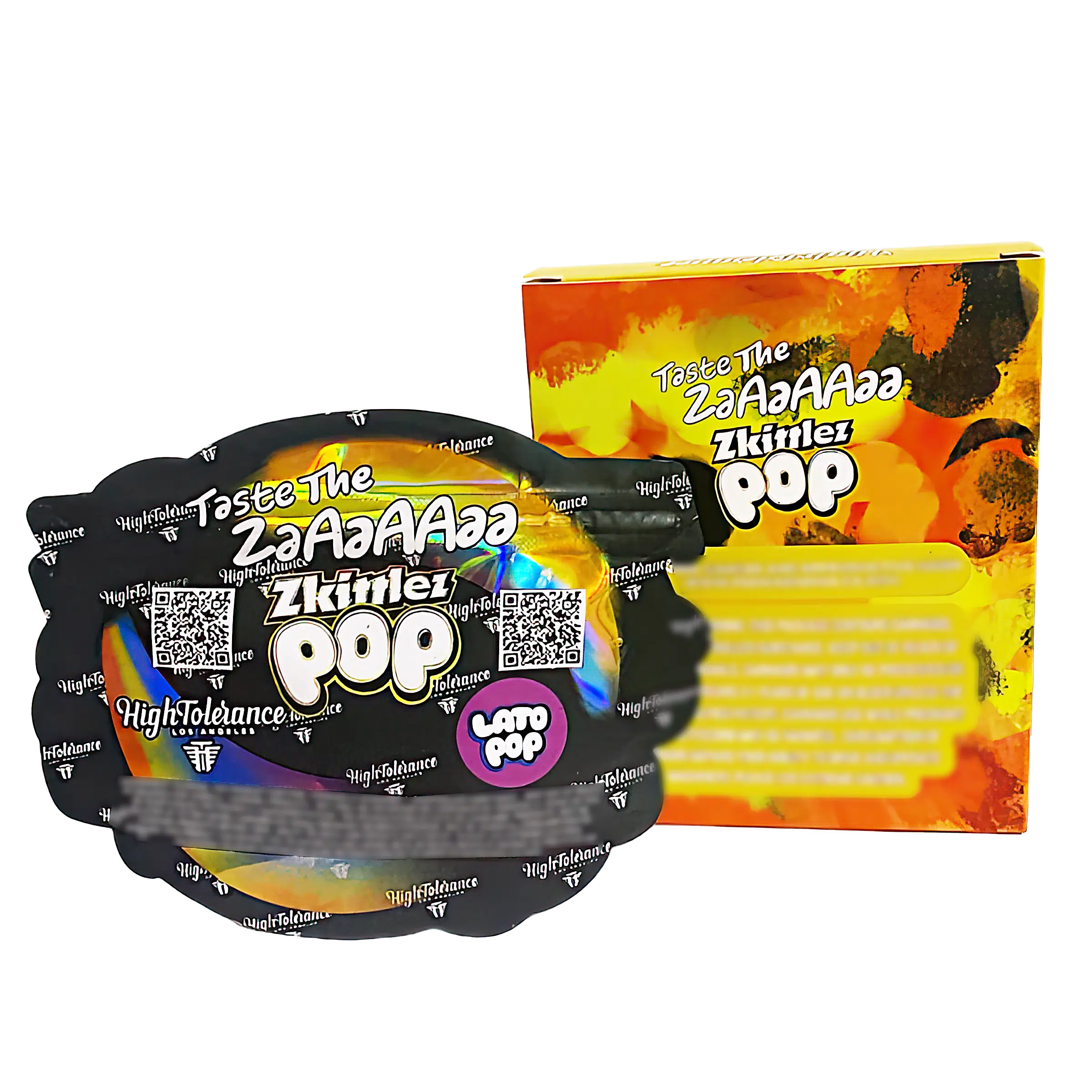 Bag-n-Box 3.5g Mylar Packaging Set (25 Count Bags + Display Boxes) - Zkittlez Pop BNB-Shaped-062 - Image 2